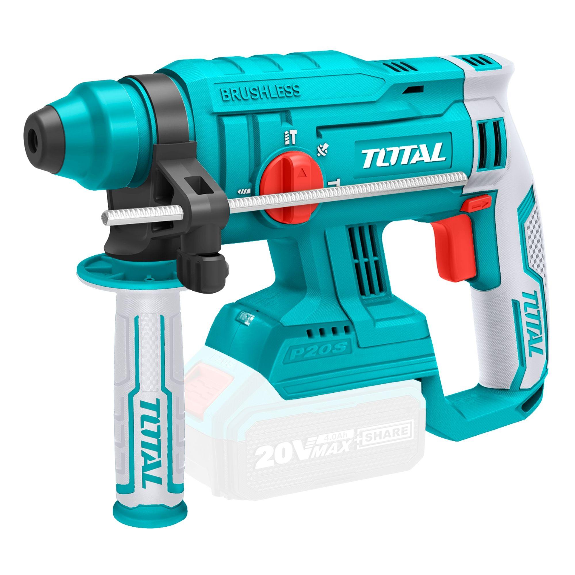 Rotomartillo Inalámbrico 20V Sin Carbones Litio Ion Total-2