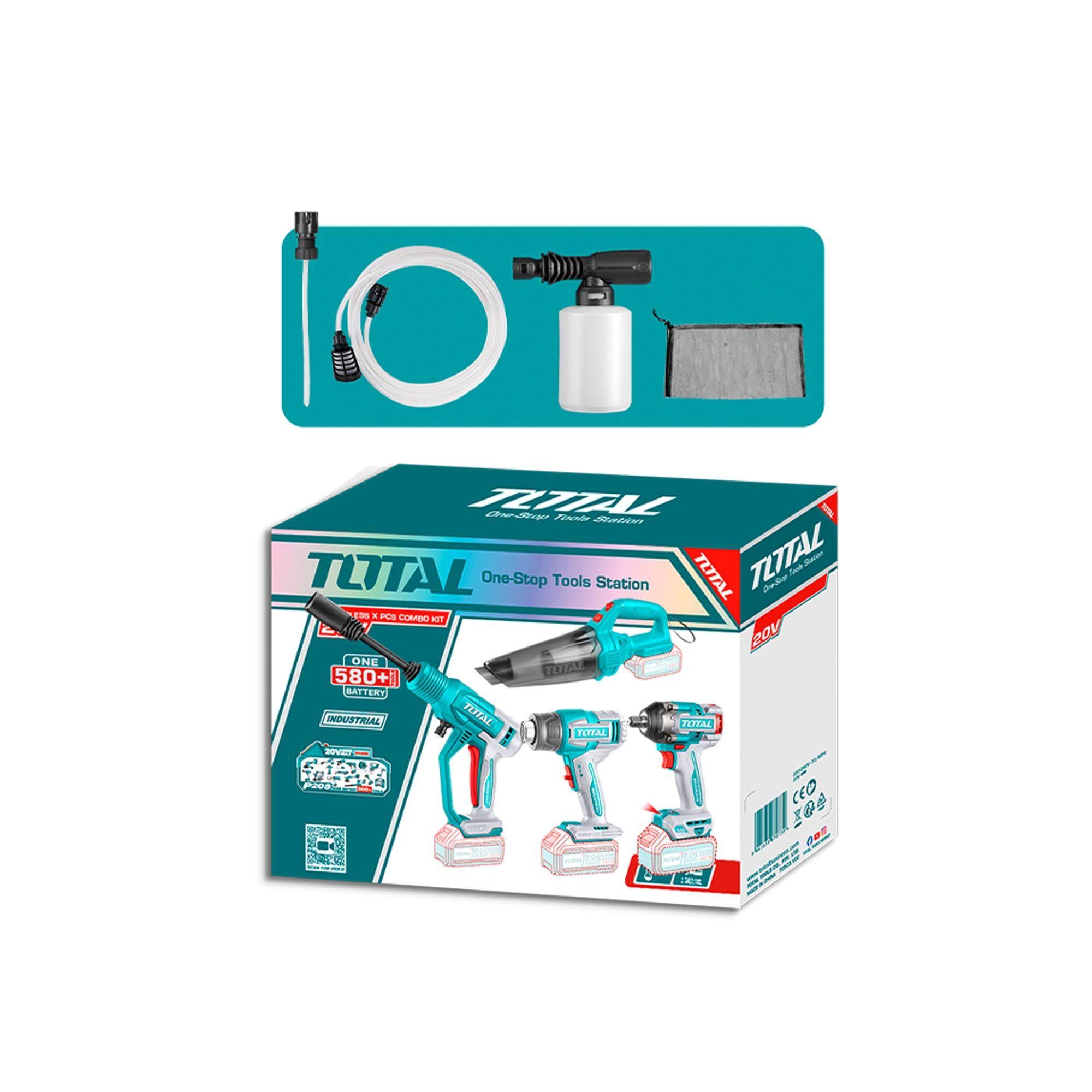 Kit Llave Impacto, Pistola de Calor, Hidrolavadora y Aspiradora 20V Total-4