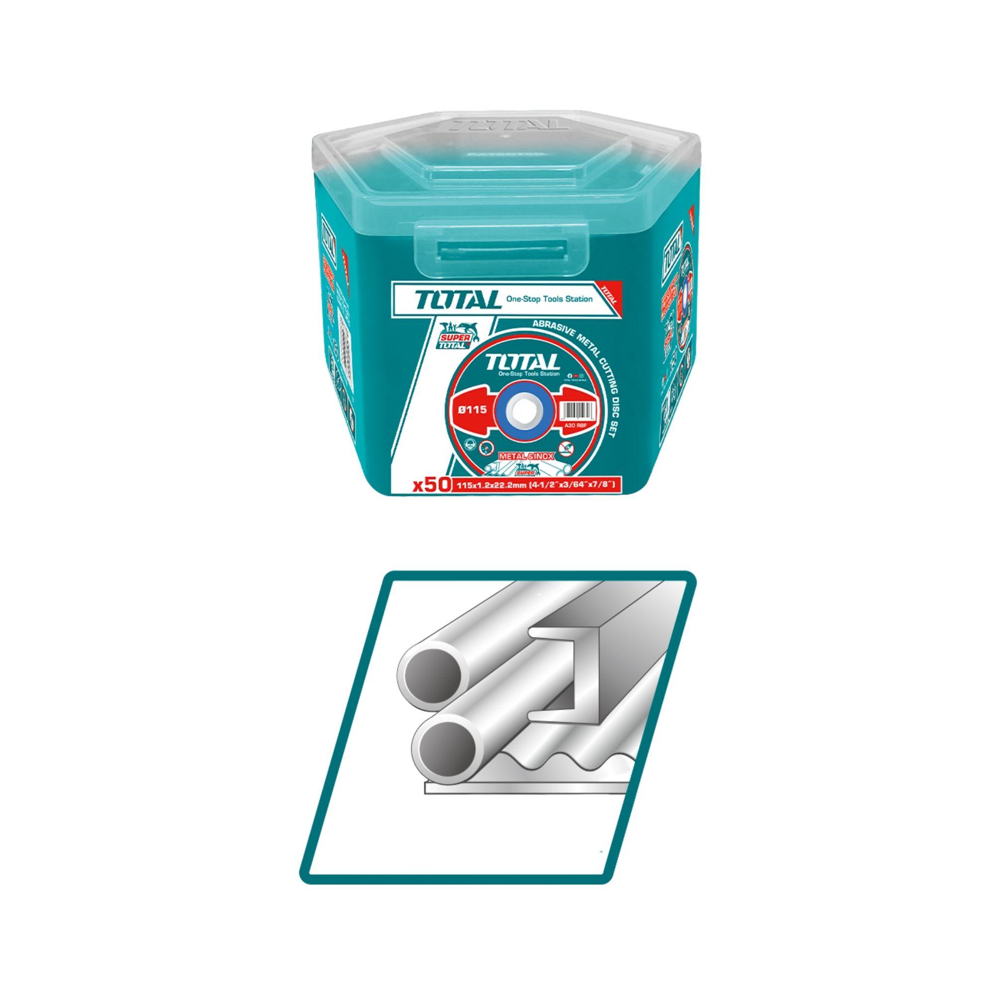 Juego Discos de corte para Metal 50 piezas 115mmx1.2mm Total-2