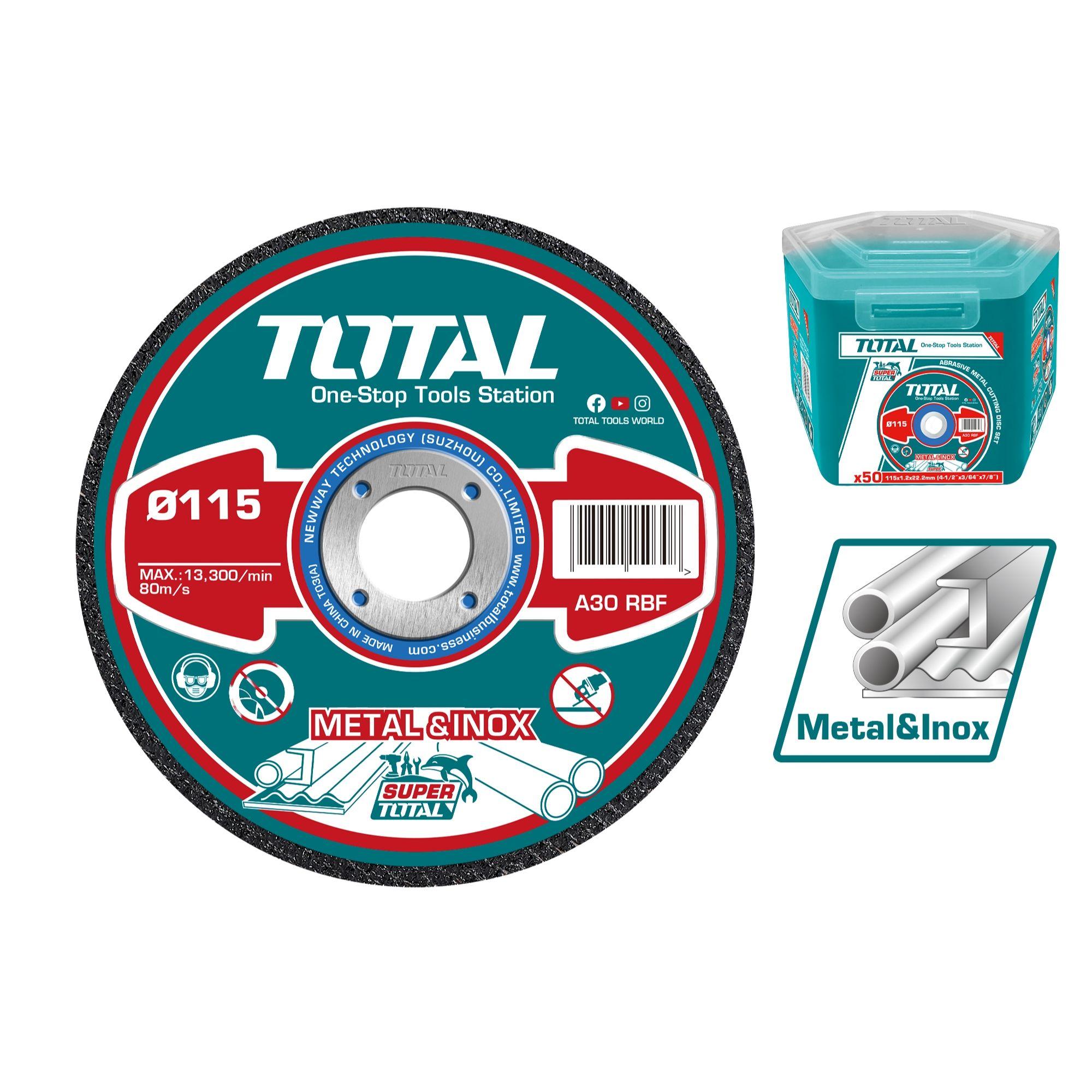 Juego Discos de corte para Metal 50 piezas 115mmx1.2mm Total-3