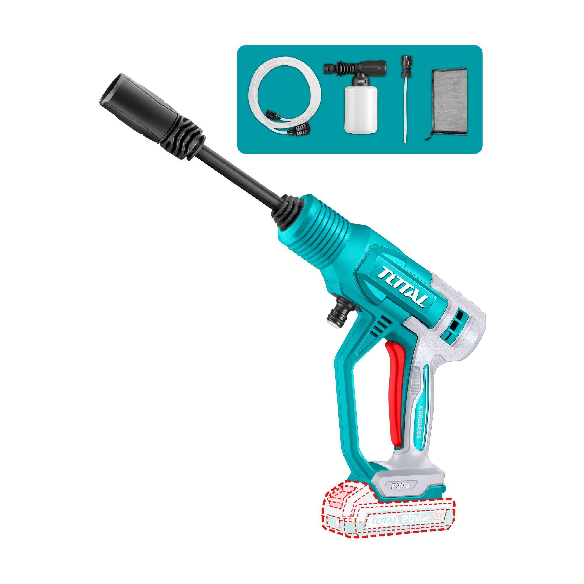 Kit 20V Pulverizadora Inalámbrico, Hidrolavadora y Aspiradora Manual, 2 Baterías y Cargador Total-3