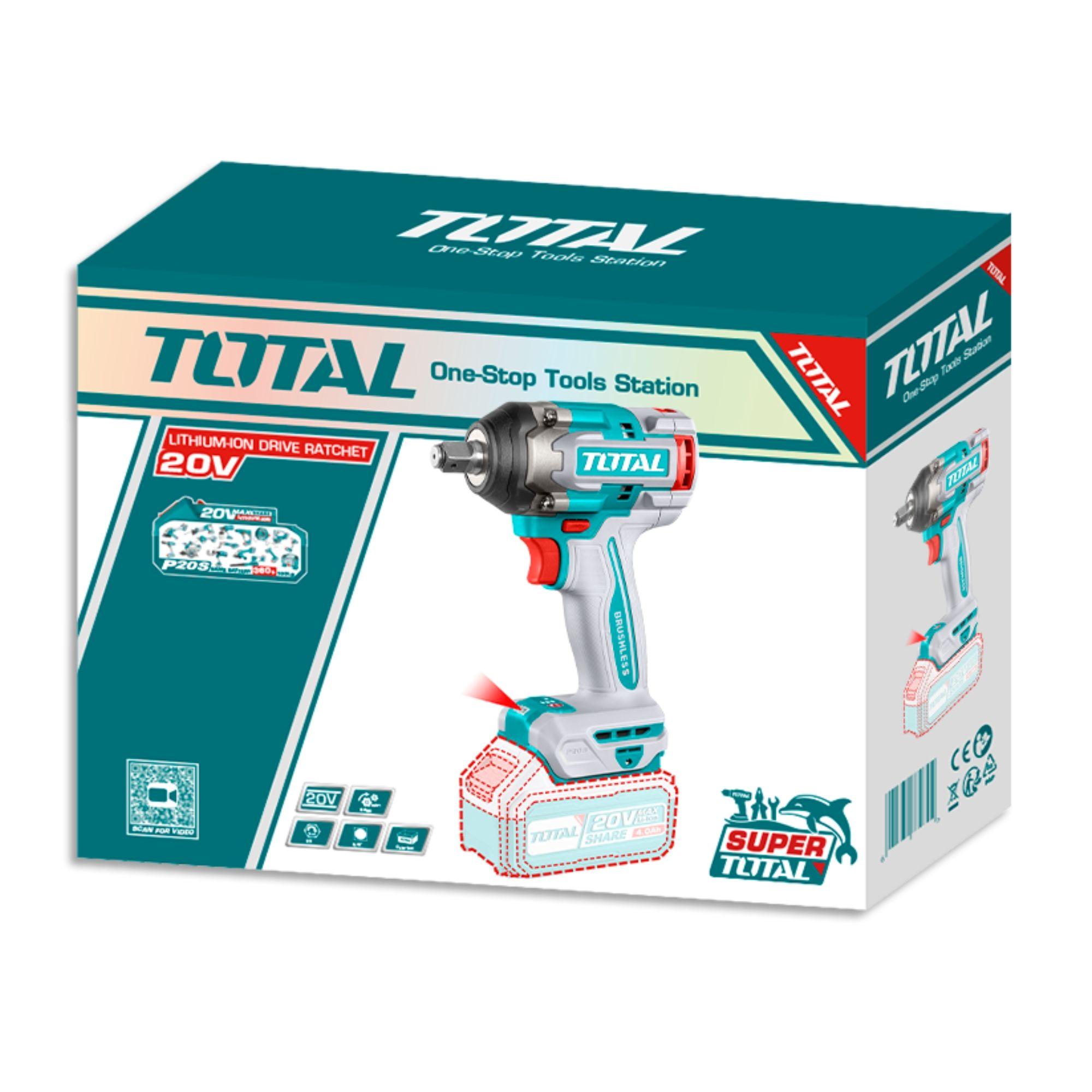 Llave de Impacto inalámbrica 1/2" 20V 500nm Total-2