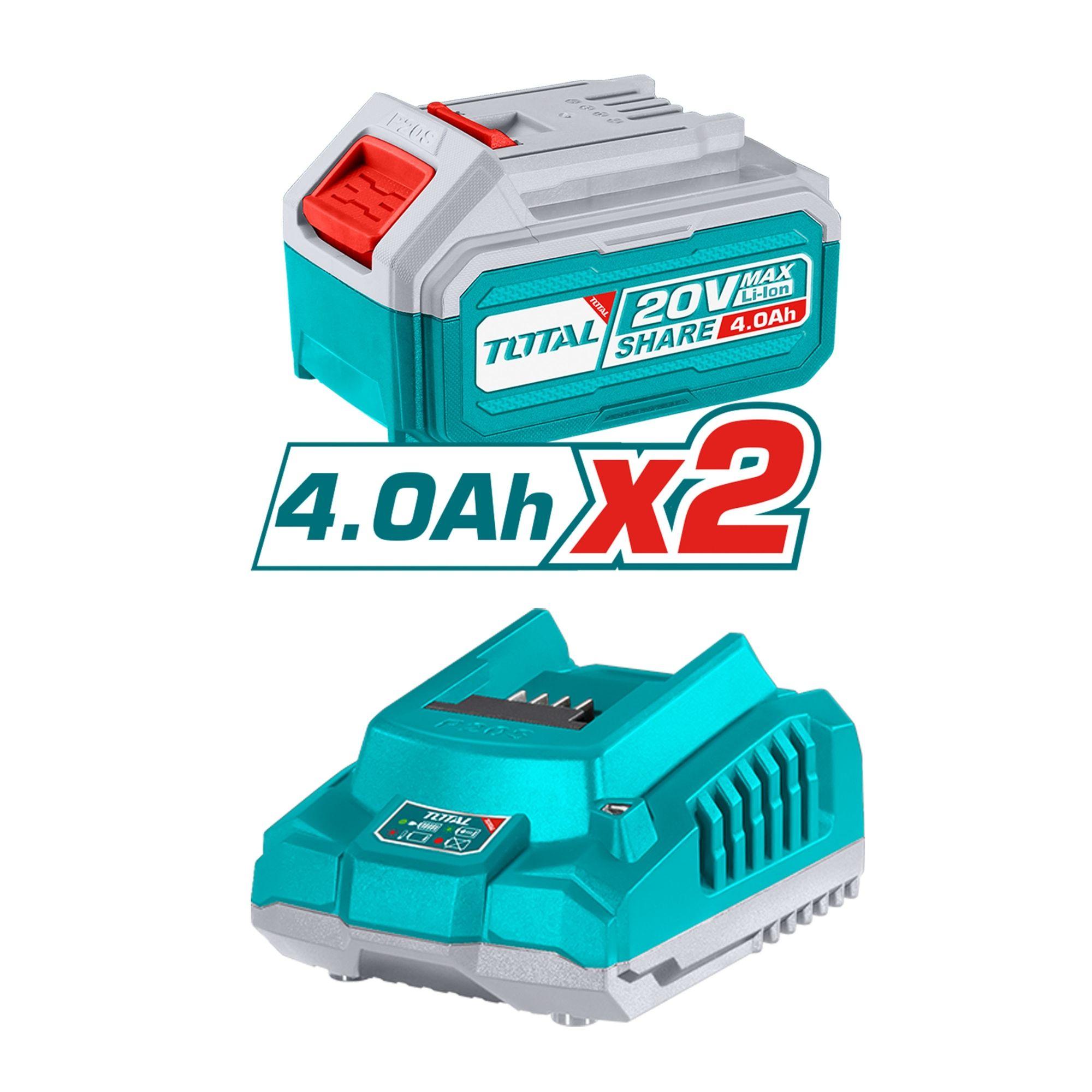 Esmeril Angular Inalámbrico 20V 115 mm con Batería, Cargador y Bolso Total-2