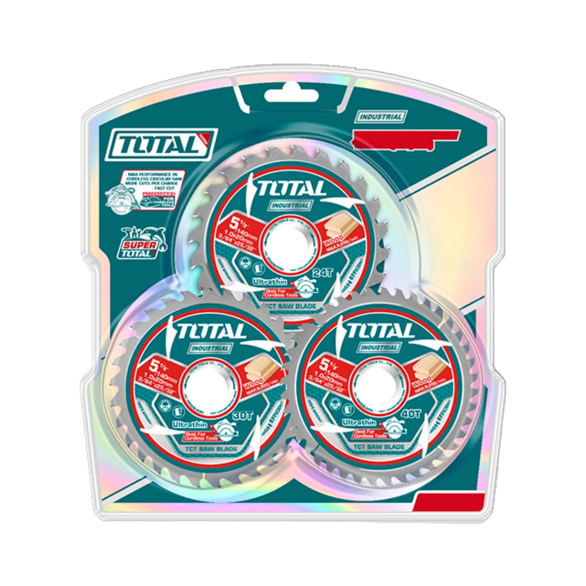 Juego Disco Sierra 140mm  3 Piezas 24t 30t 40t Total-2