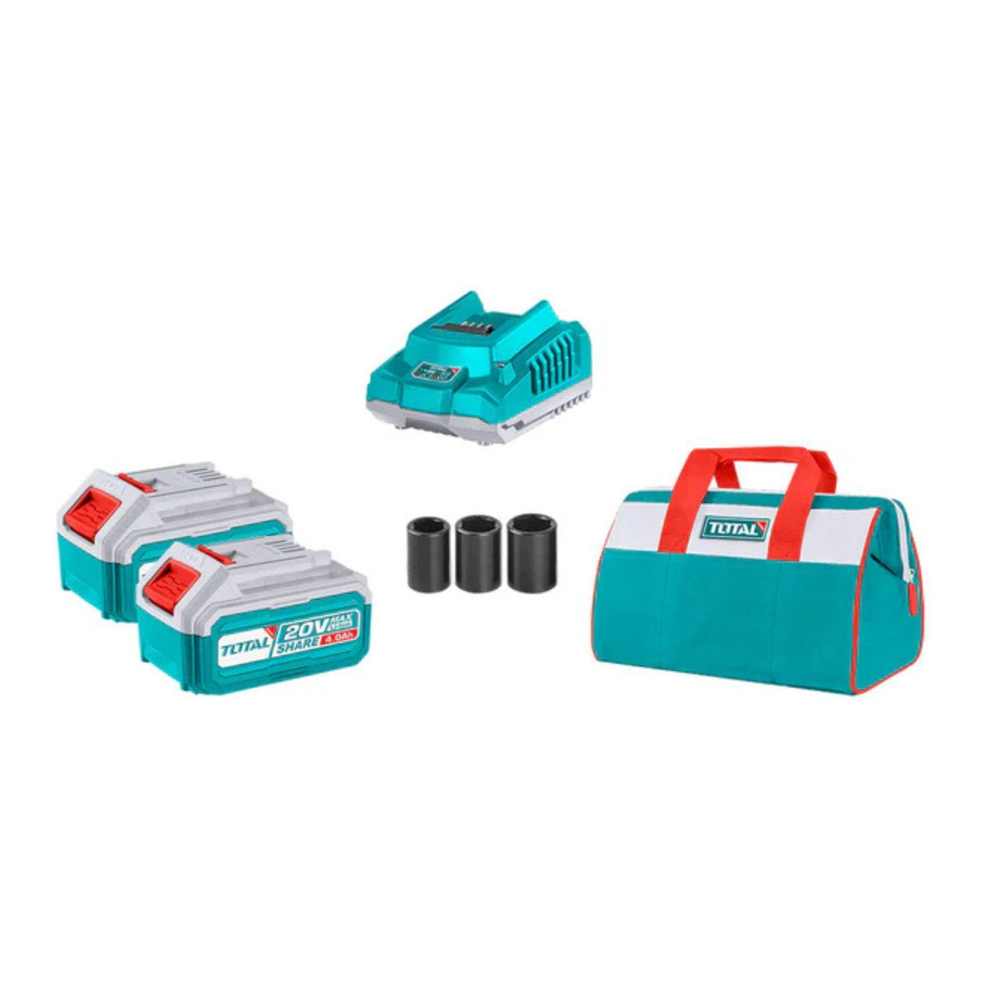 Kit Llave de Impacto 500 Nm, Pulidora y Batidora 20V Total-3