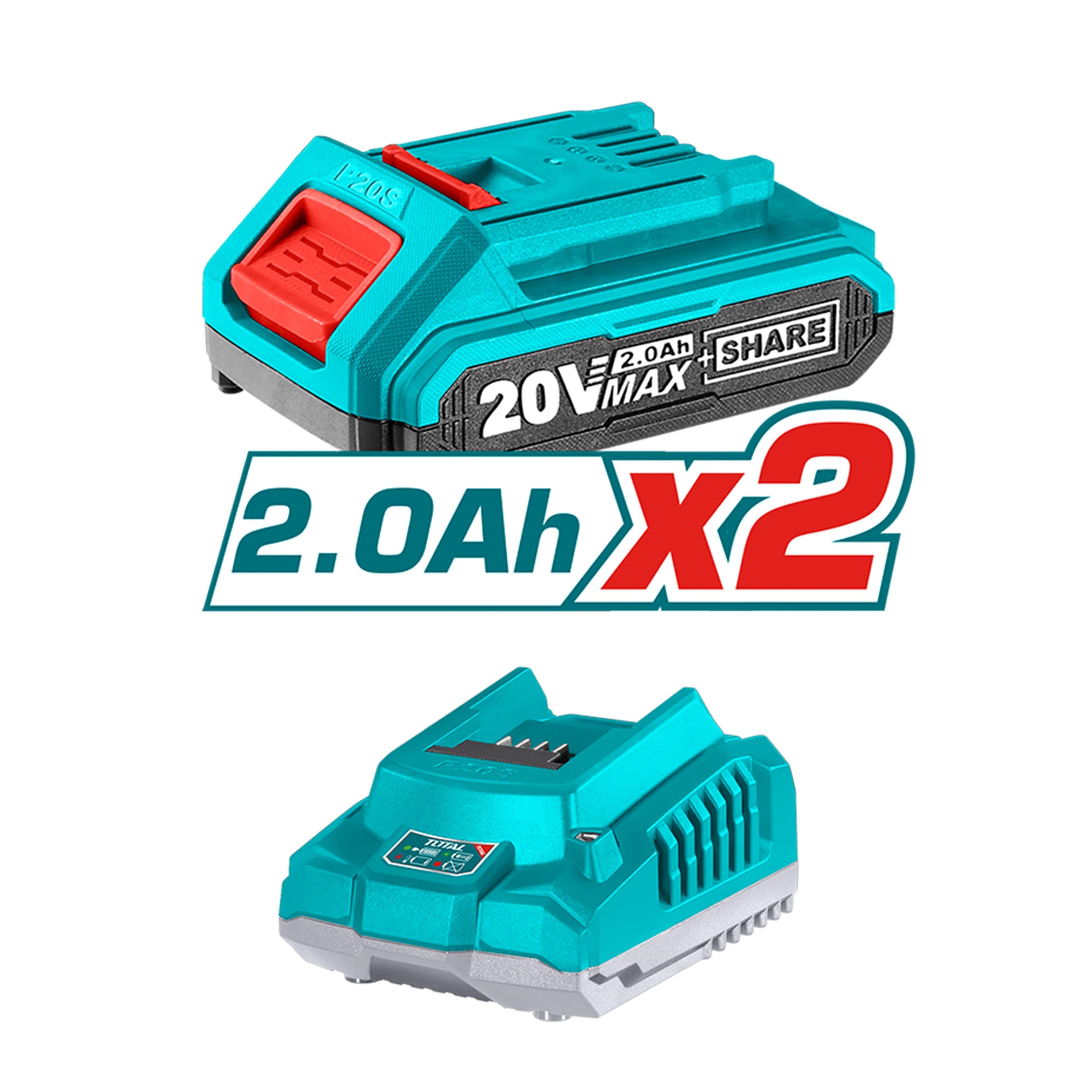 TALADRO INALAMBRICO LITIO-ION 10MM 20V TOTAL-2