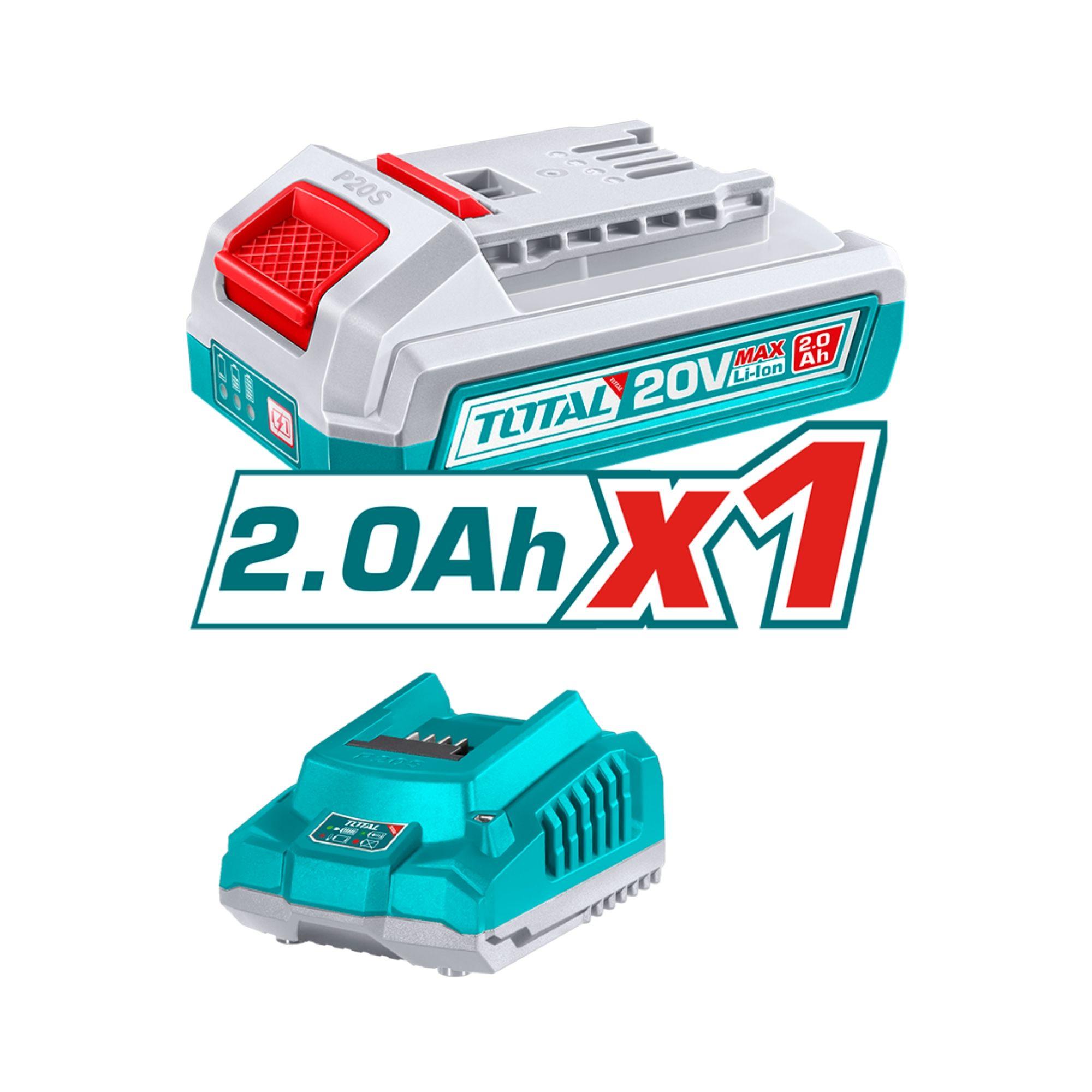 Podador Cortasetos 20V 2 en 1 con Batería y Cargador Total-2