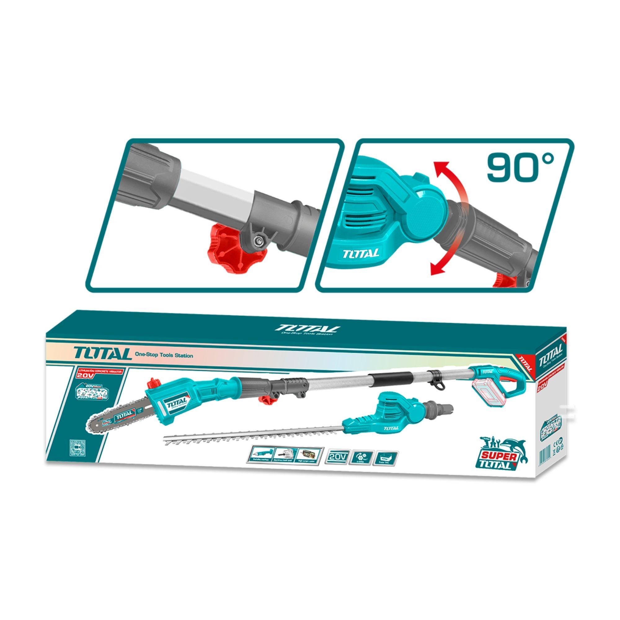 Podador Cortasetos 20V 2 en 1 con Batería y Cargador Total-3