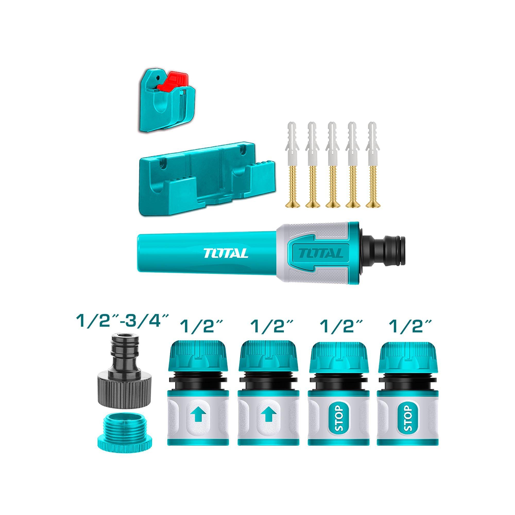 Juego de Carrete para Manguera de Riego PVC 1/2" 20 m Total-2