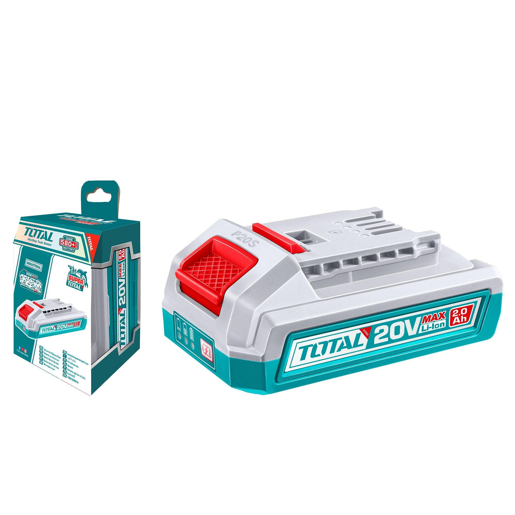 Batería de Litio Ion 20V 2.0Ah P20S Led Total-0