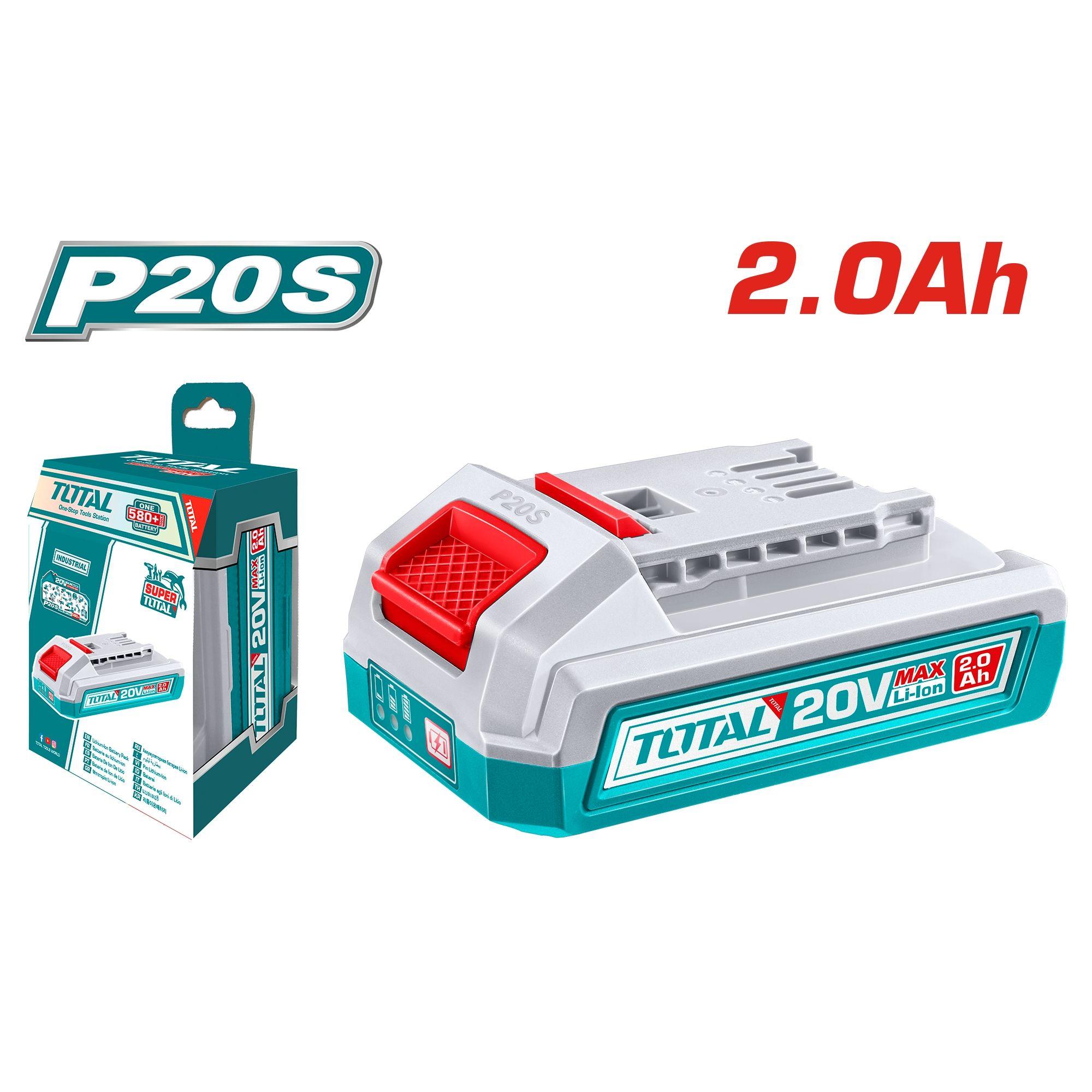 Batería de Litio Ion 20V 2.0Ah P20S Led Total-3