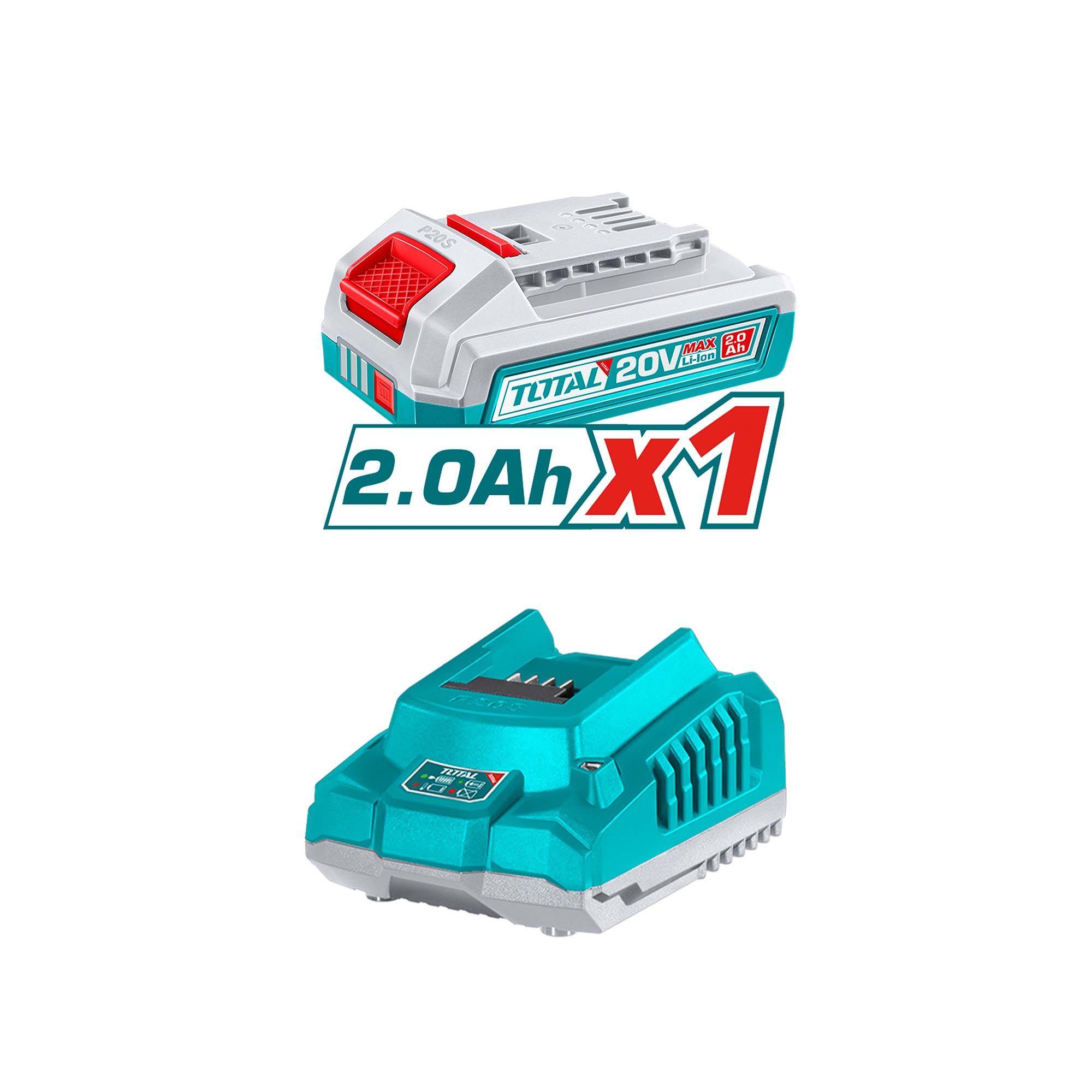 Linterna Inalámbrica 20V 2000 Lúmenes con Batería y Cargador Total-2