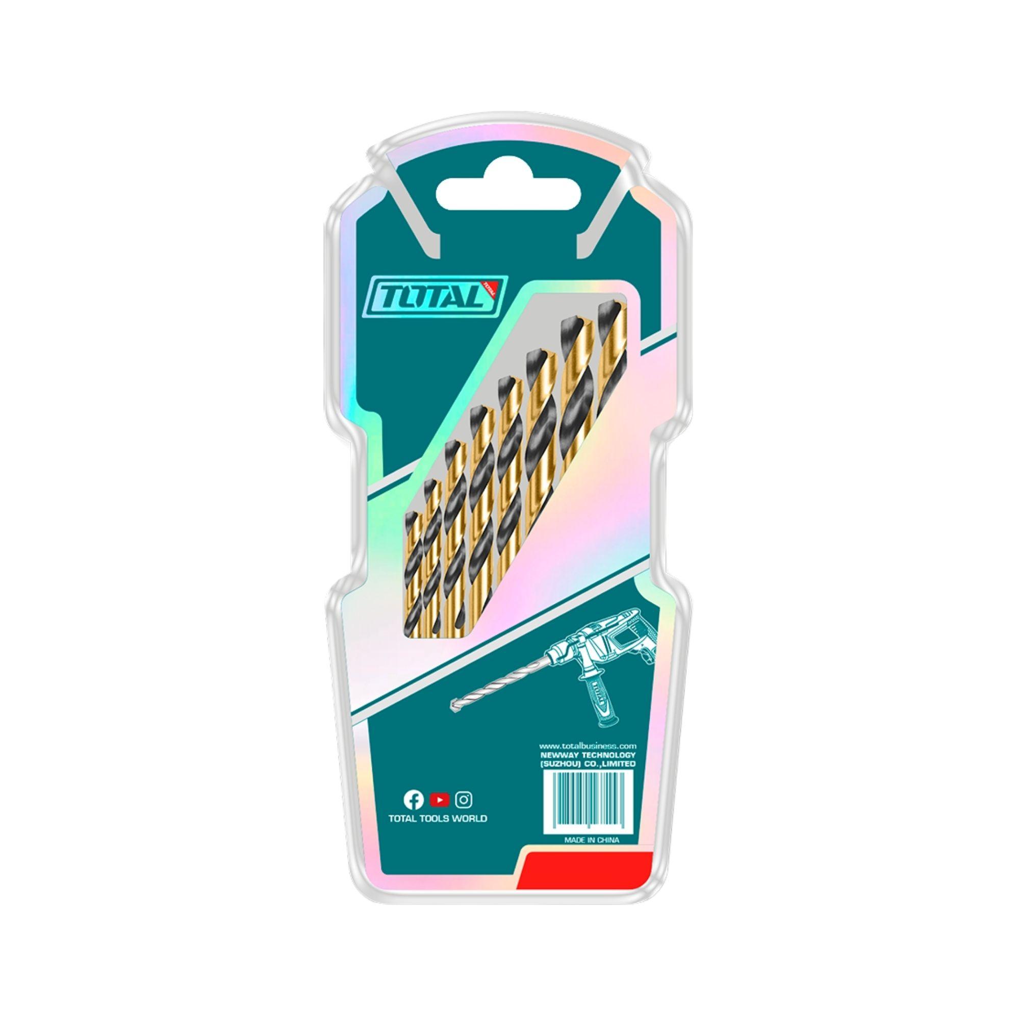 Juego Brocas 8 Piezas para Metal hss Total-2