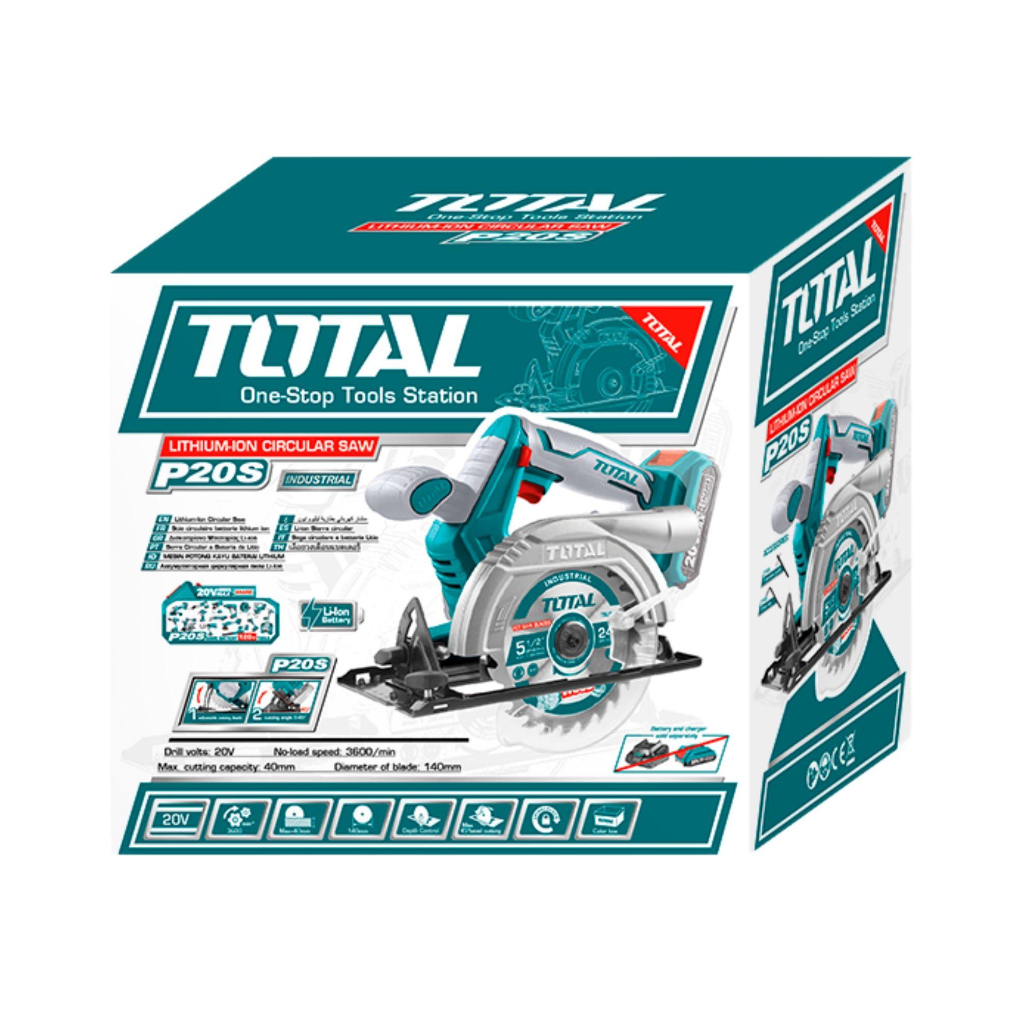 Sierra Circular Inalámbrica 20V Litio-ion Total-2