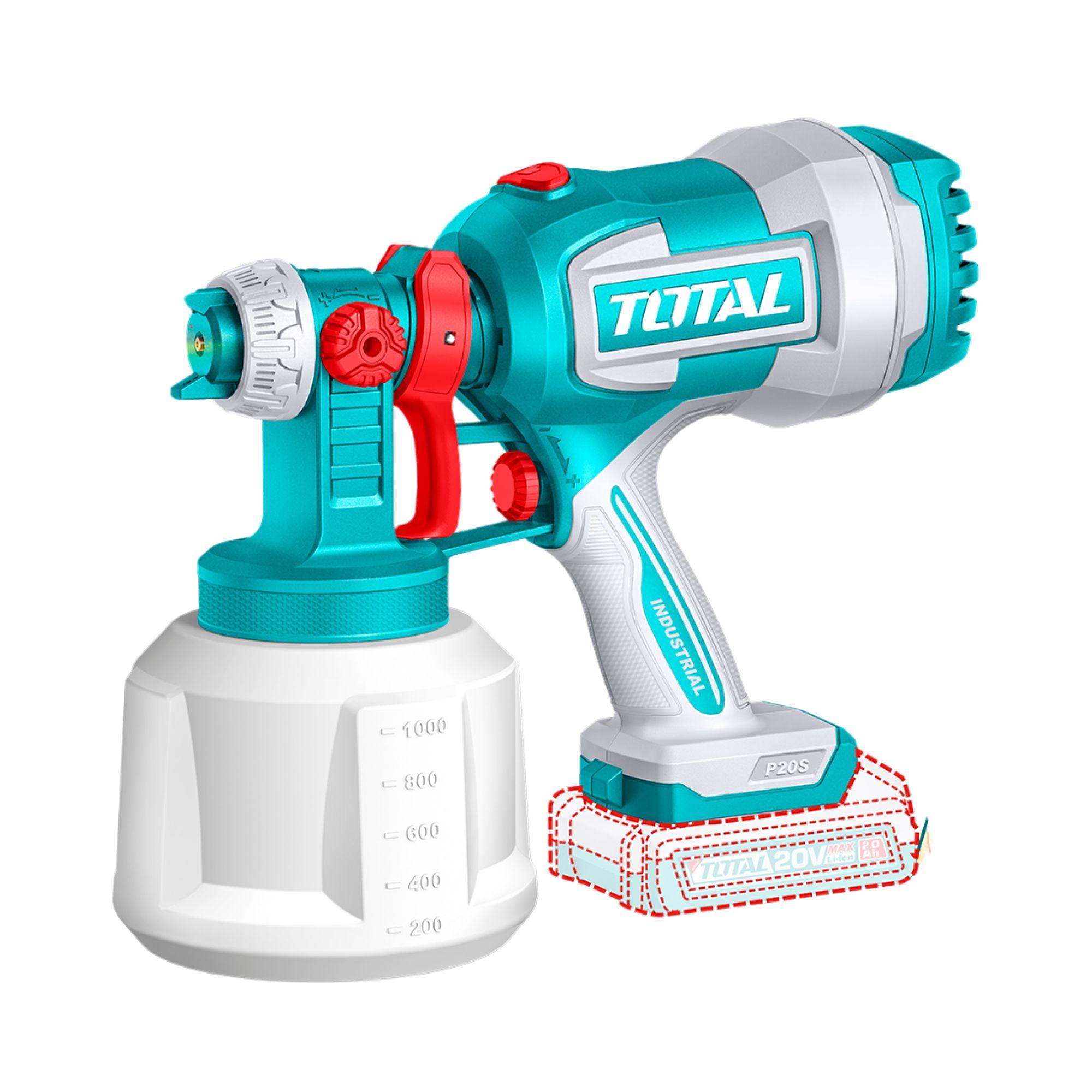 Kit Lijadora Orbital, Lijadora de Panel Inalámbrica y Pistola Rociadora 20V Total-3