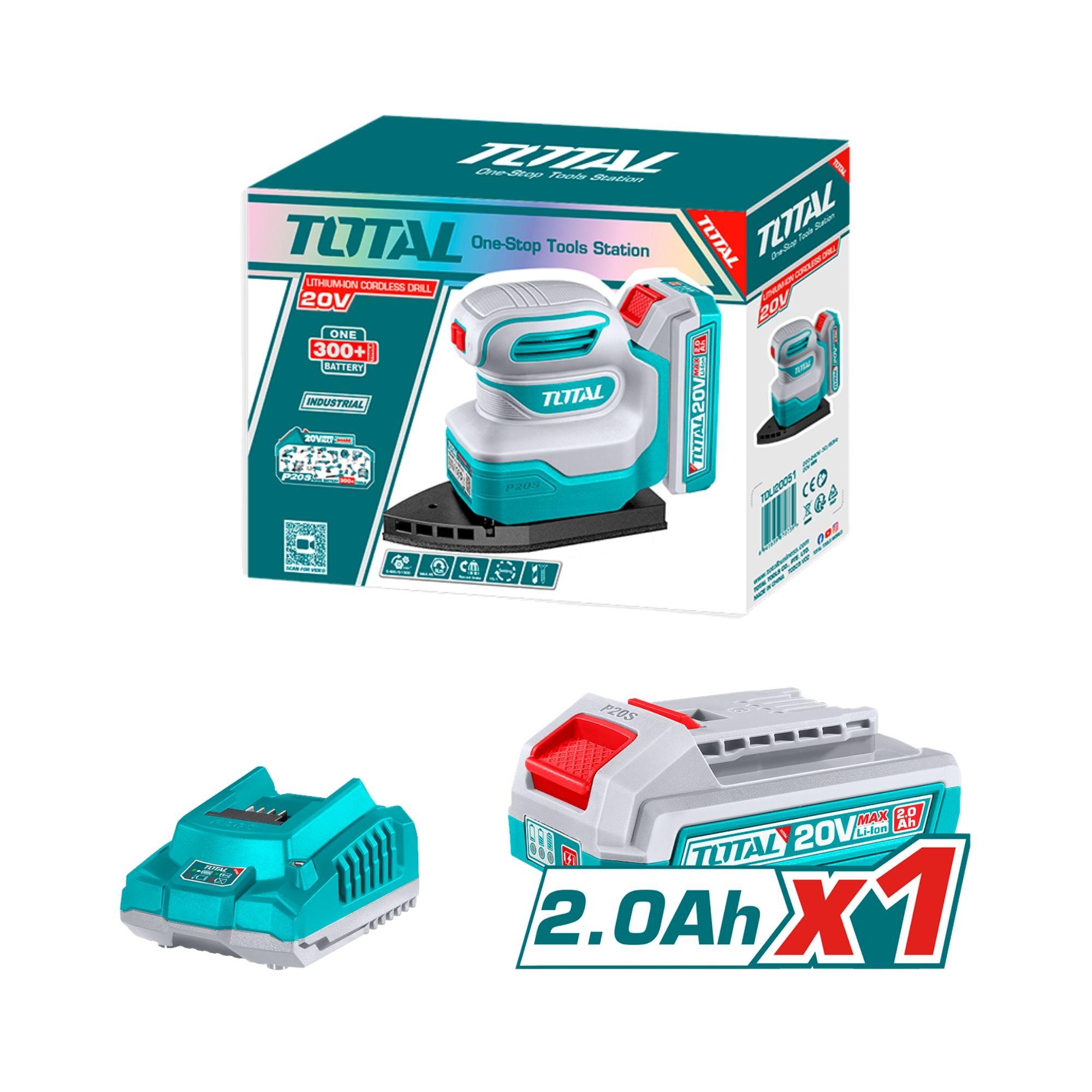Lijadora Orbital de Palma 20V Inalambrica Total-2