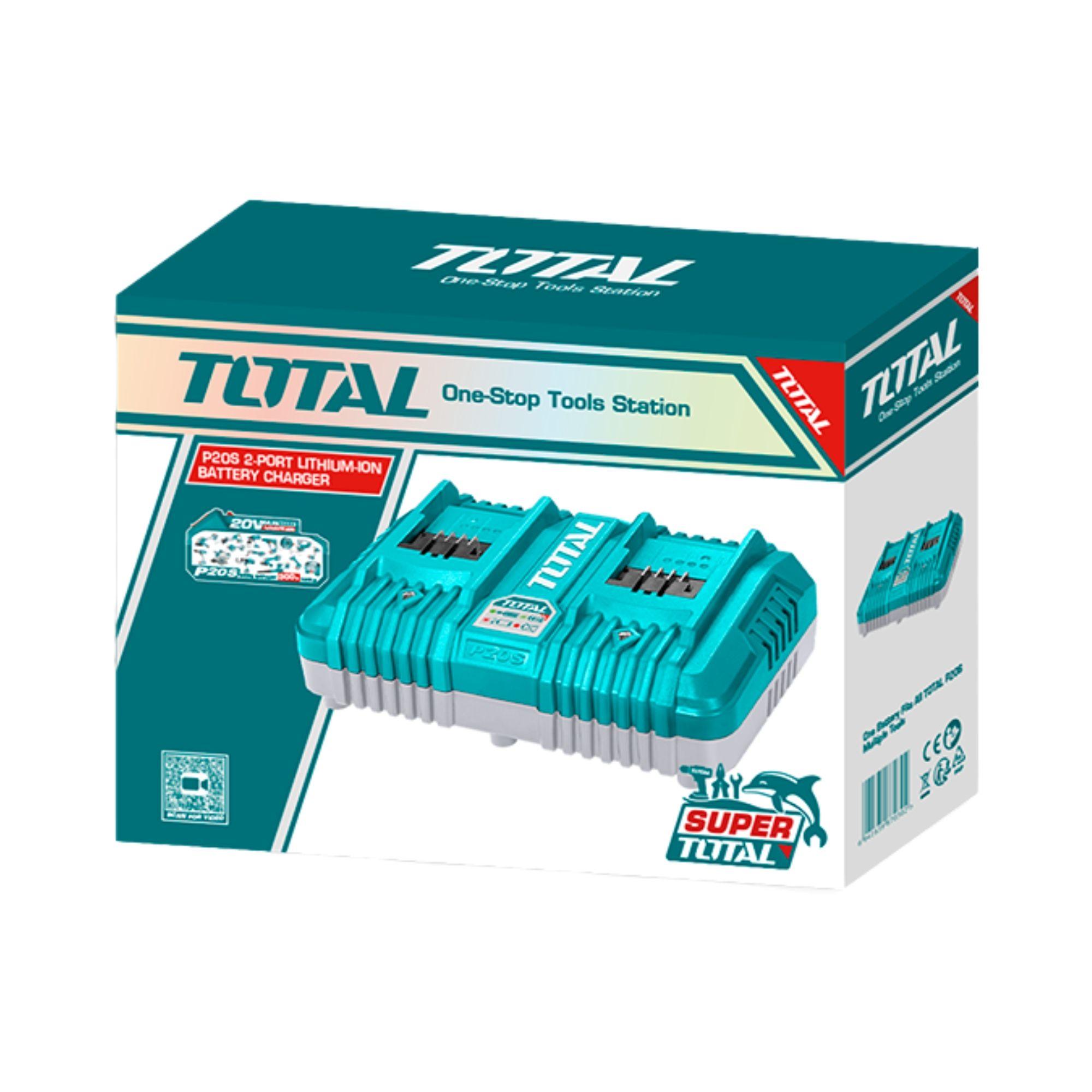 Cargador Inteligente Doble 20V 4a Total-2