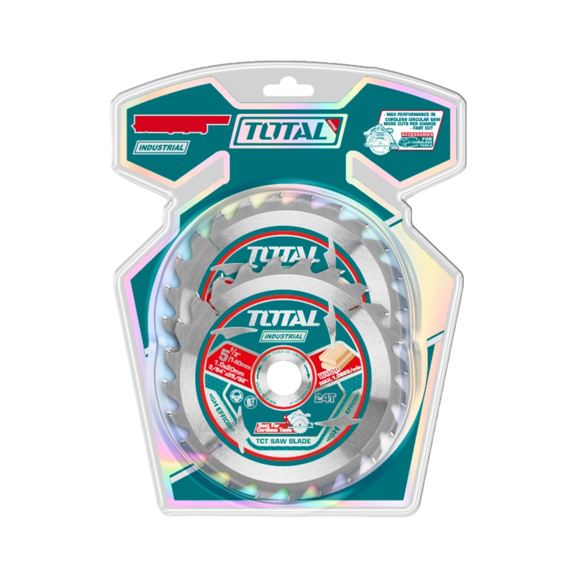 Juego Disco Sierra 2 Piezas 5-1/2" y 24t Total-2