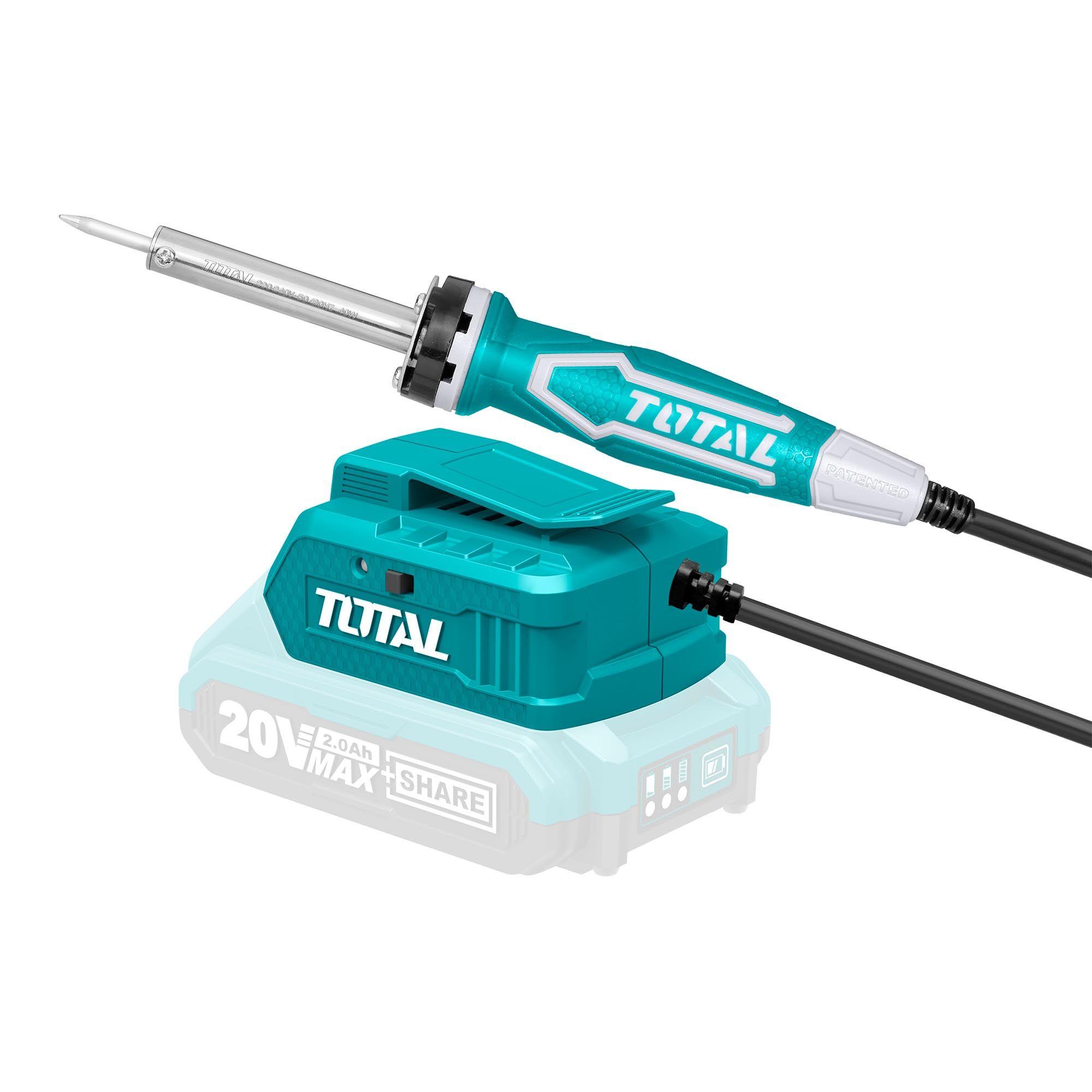 Cautín Lápiz Inalámbrico 20V 40W Litio Ion Total-0