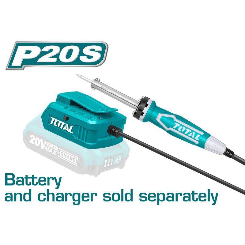 Cautín Lápiz Inalámbrico 20V 40W Litio Ion Total-1