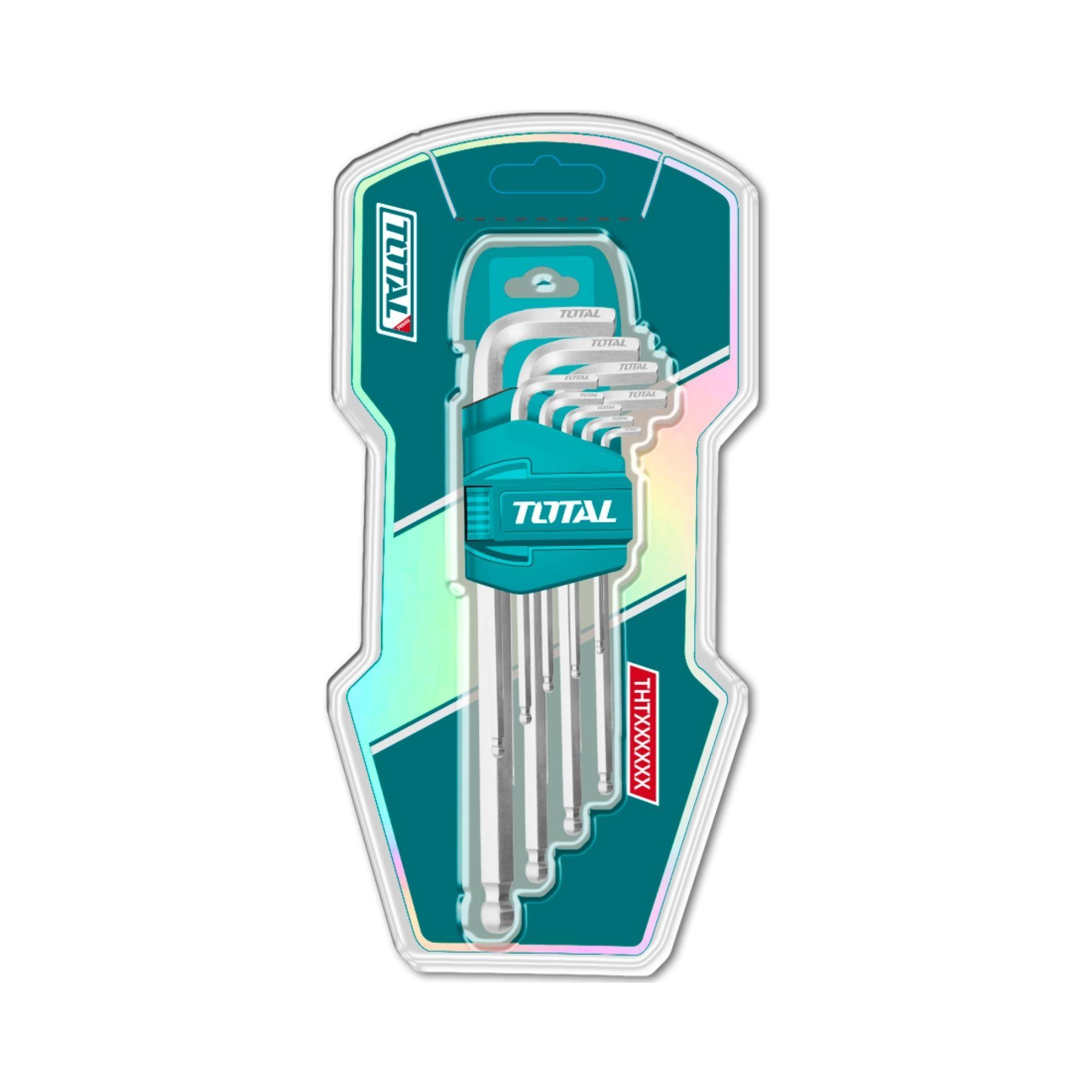 Juego Llave Allen punta bola 9 Piezas XL Total-2