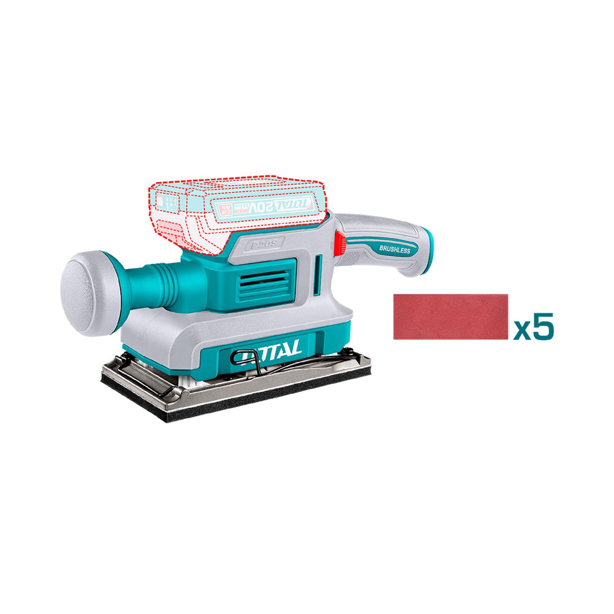 Kit de 3 Lijadoras y Pistola de Pintura Inalambrica 20V Total-2