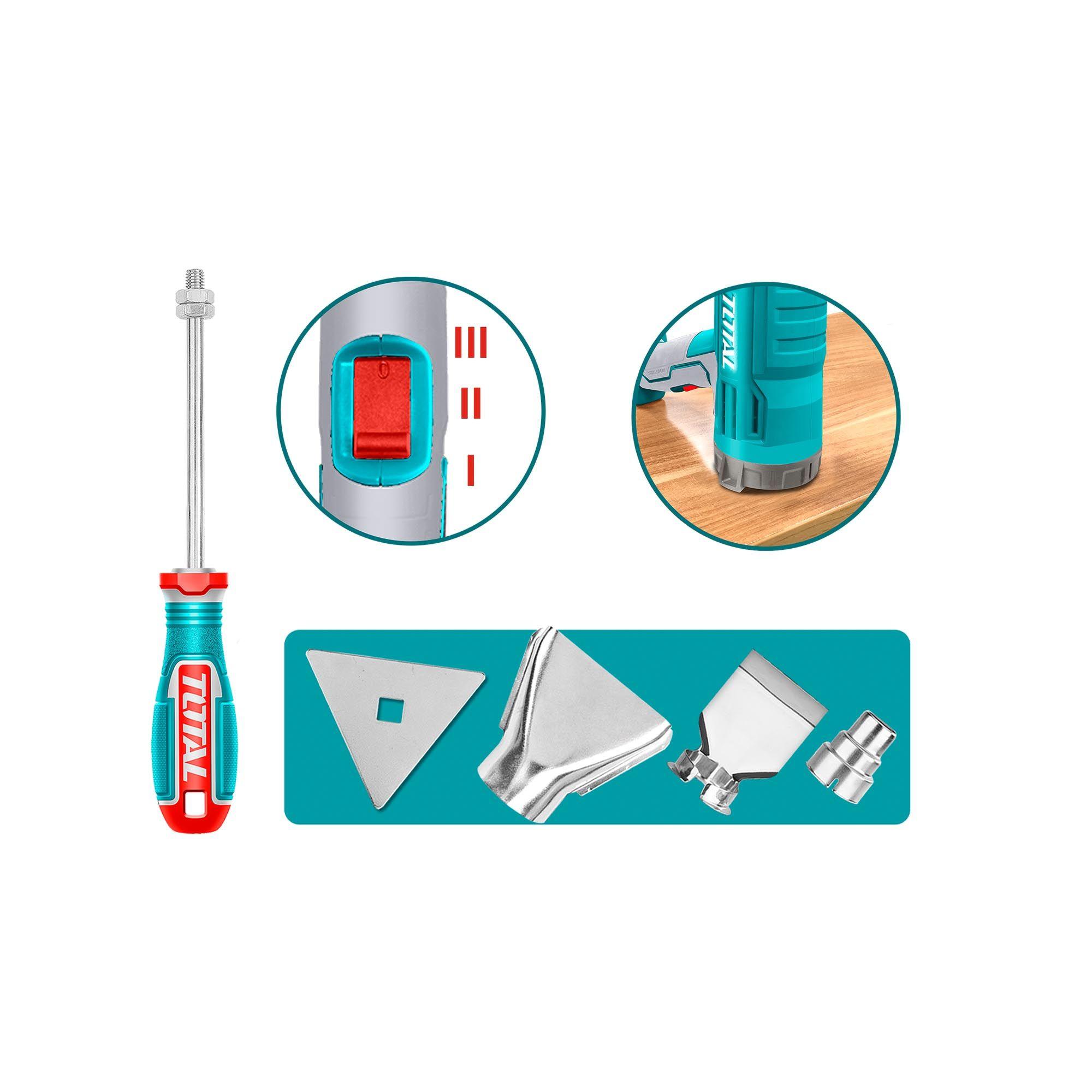 Pistola de Calor 2000W con pantalla digital LDC Total-2