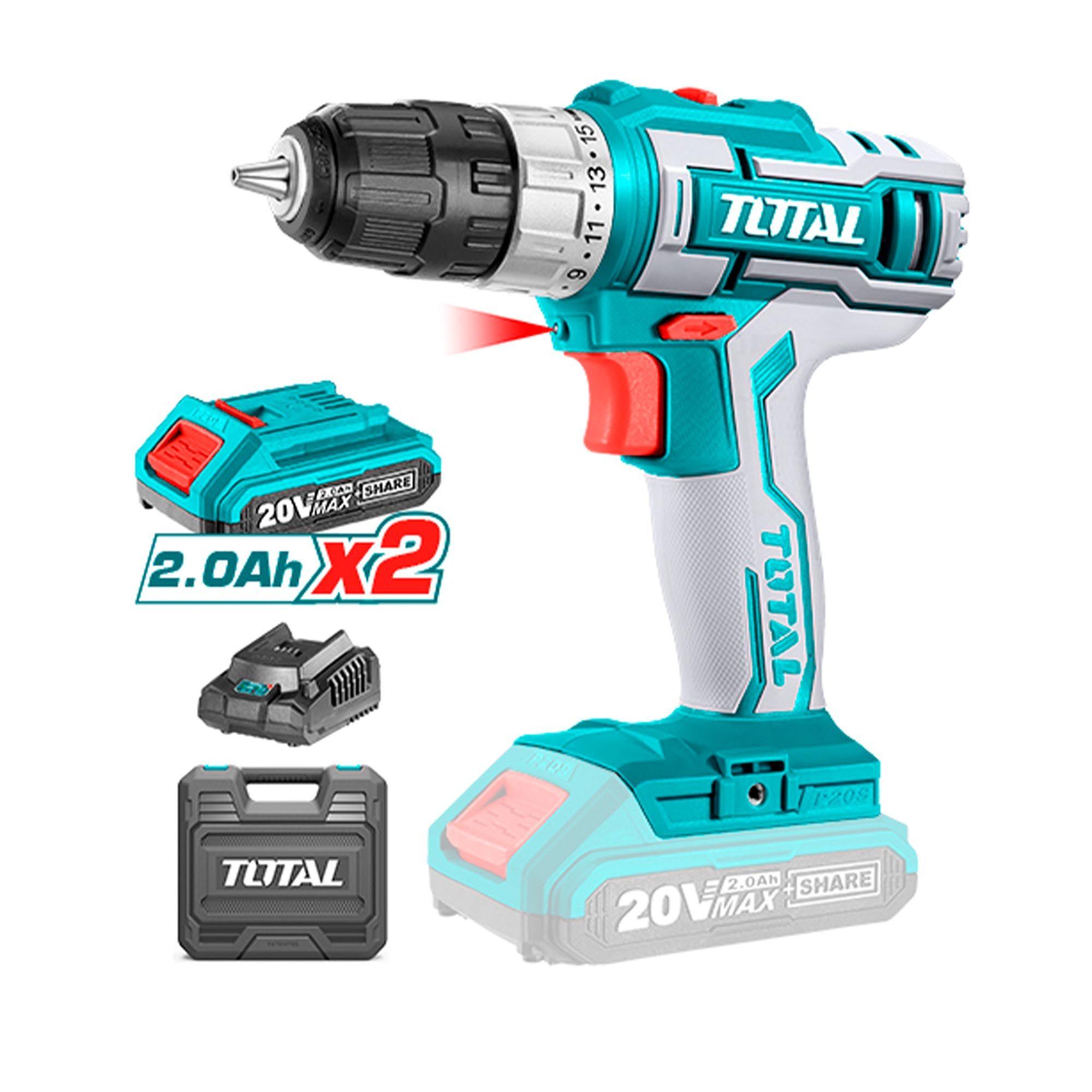 Taladro Inalámbrico 20V 10 mm Litio Ion Total-0