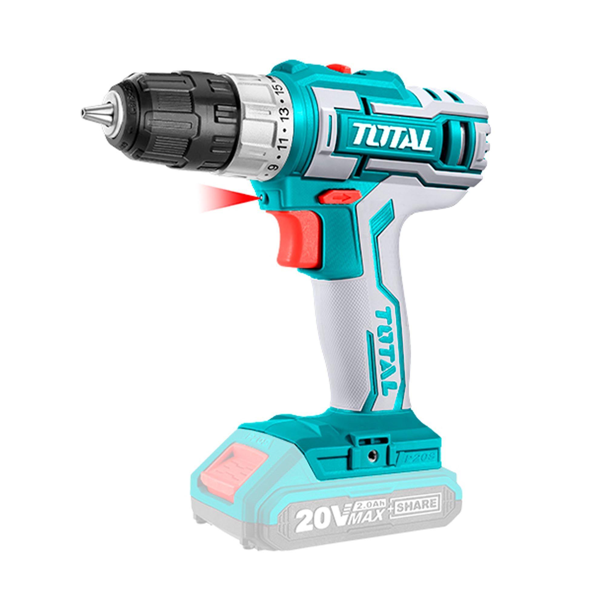 Taladro Inalámbrico 20V 10 mm Litio Ion Total-1