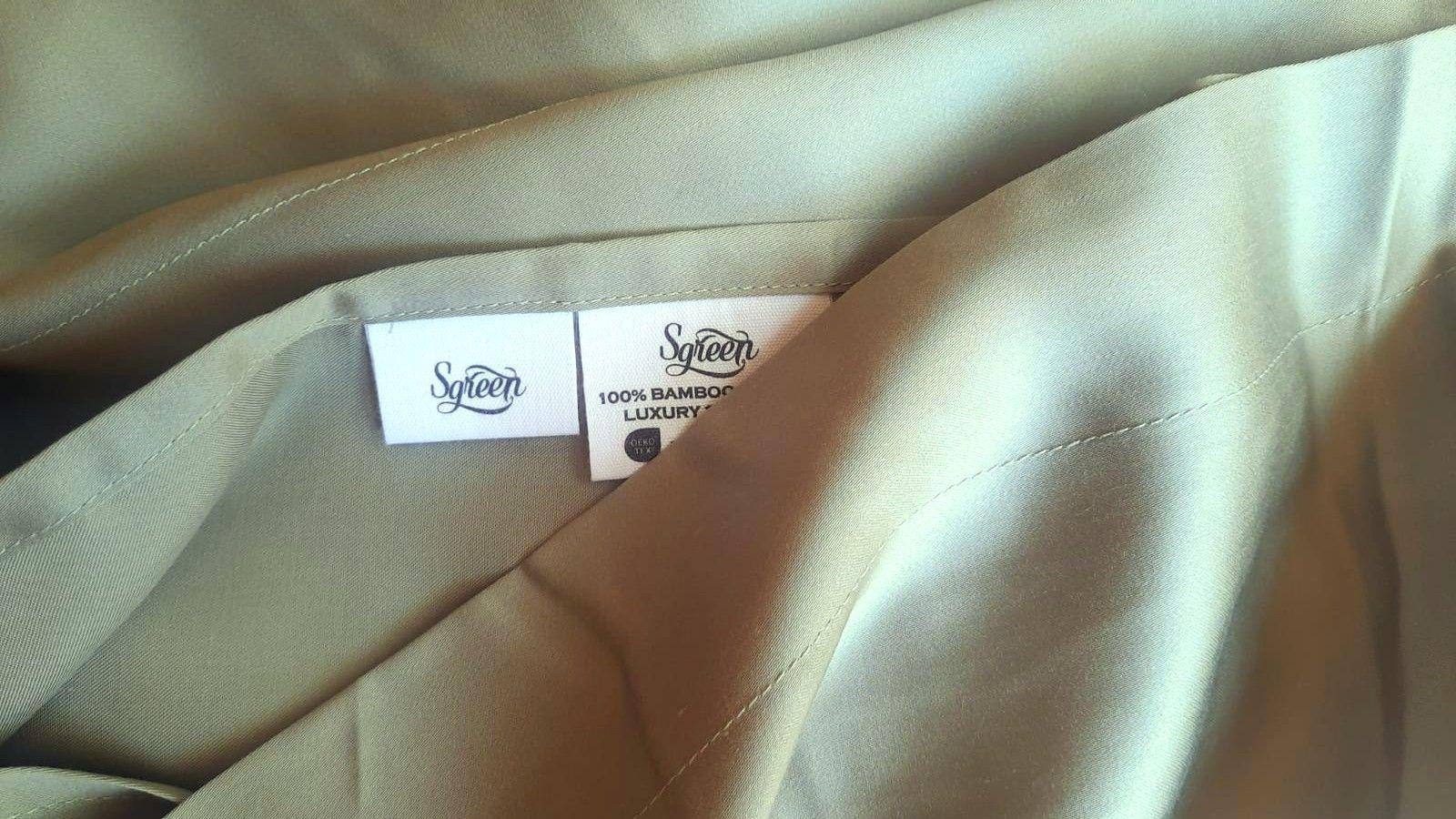 Sabanas de Bambu QUEEN con 2Fundas 100% Lyocell. Sgreen/Verde-2