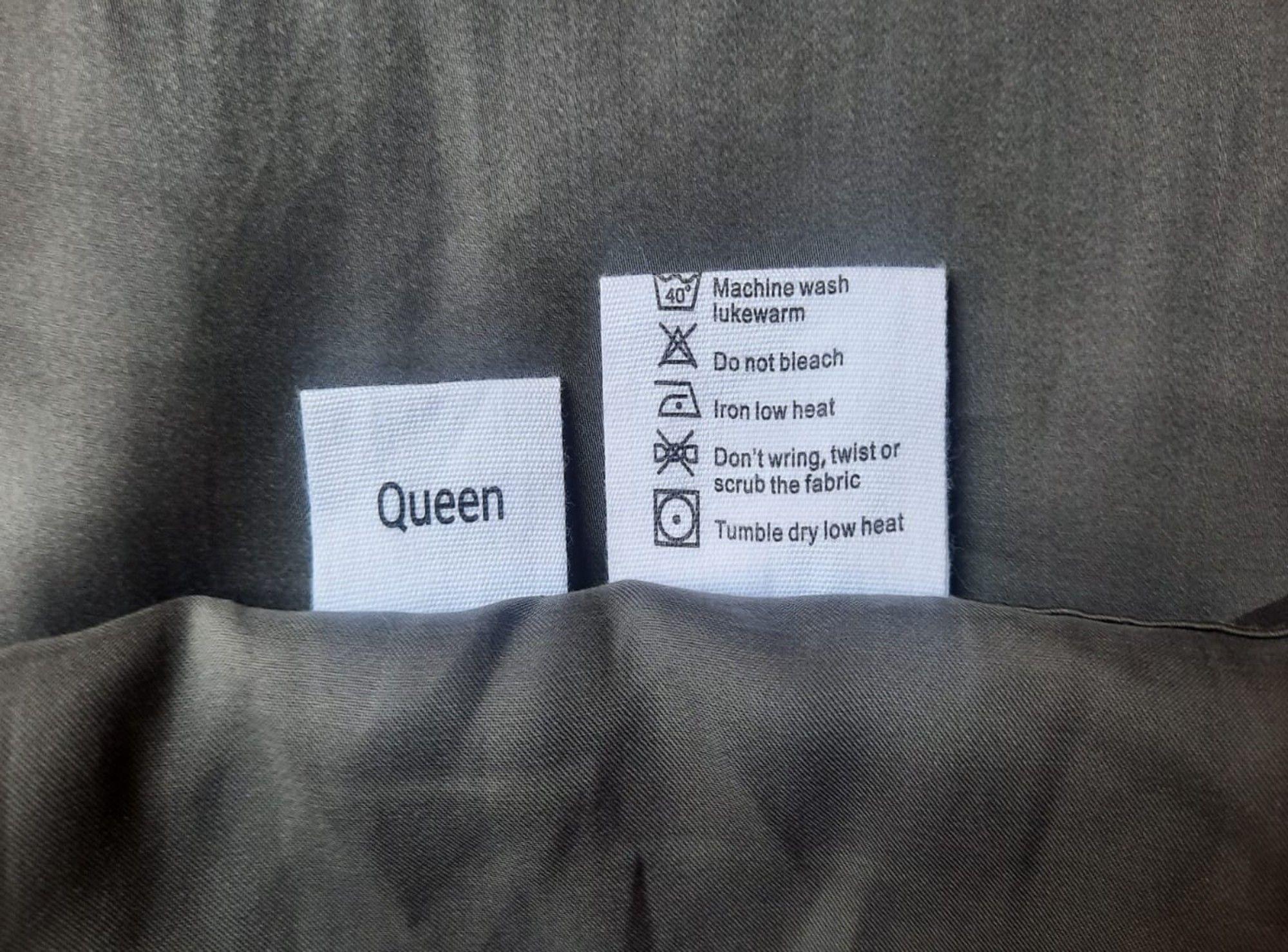Sabanas de Bambu 100% Lyocell. Gris Oscura Queen. 2 Fundas de Almohada-3
