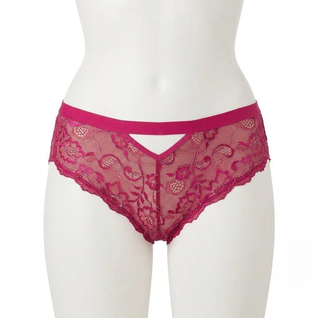 Pantaleta Encaje Mujer Lady Genny C-535 Magenta Talla L-0
