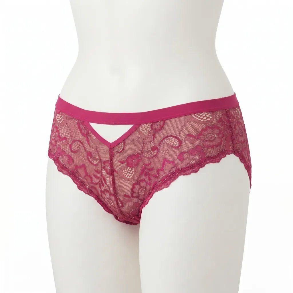 Pantaleta Encaje Mujer Lady Genny C-535 Magenta Talla L-1