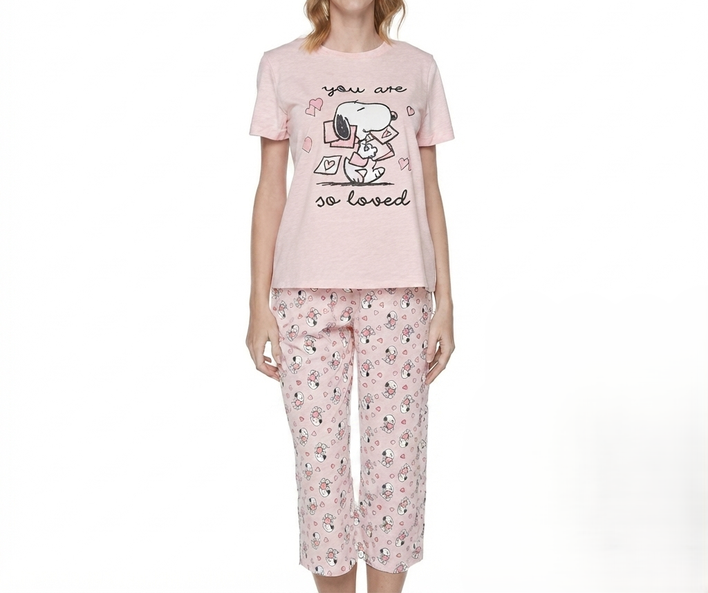 pijama snoopy mujer lady genny j-949 manga corta-0