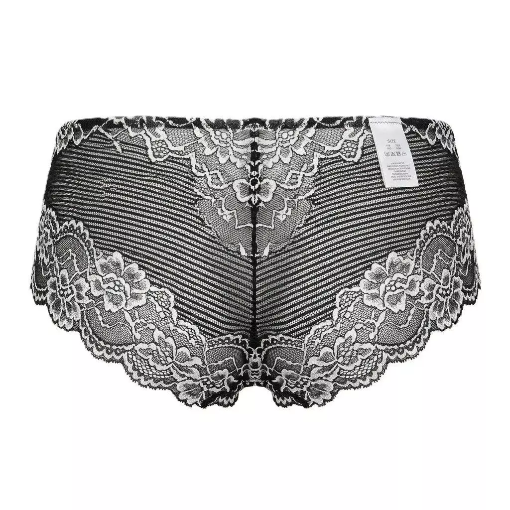 Pantaleta Encaje Mujer Lady Genny C-395 Negro Talla L-1