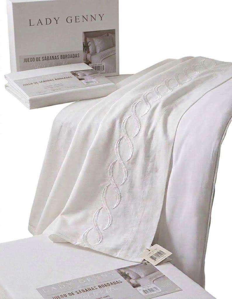 Juego de sábanas lady genny home h-011 bordadas 1.5 plaza-2