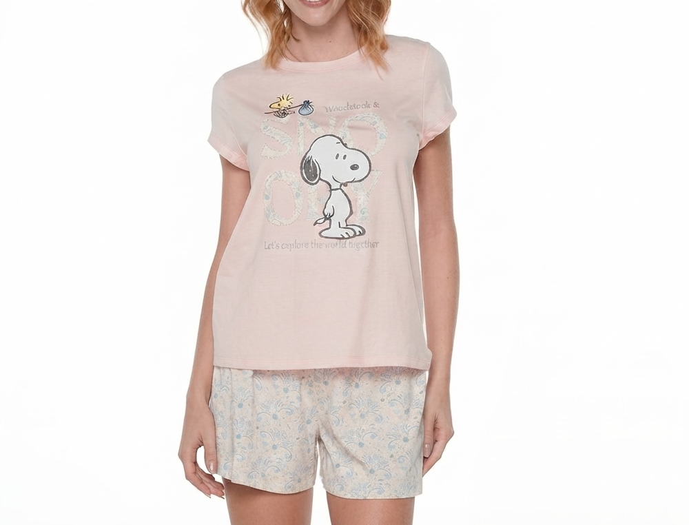 Pijama snoopy mujer lady genny j-919 cotton -0