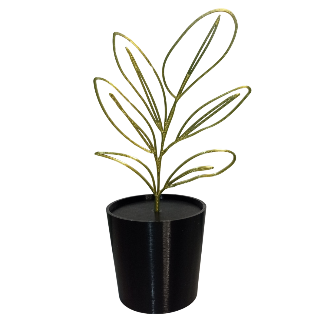 Macetero decorativo con planta 3D-0