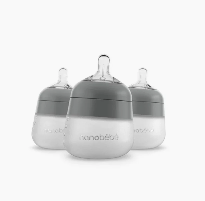 MAMADERA SILICONA 150 ml PACK 3 NanoBebé-0