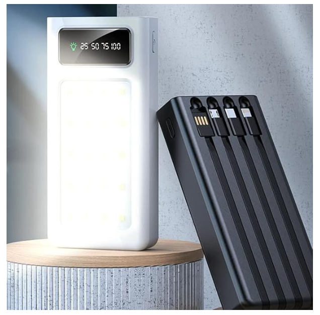 Cargador Portátil 20000mAh con Linterna LED para Emergencias y Camping-4