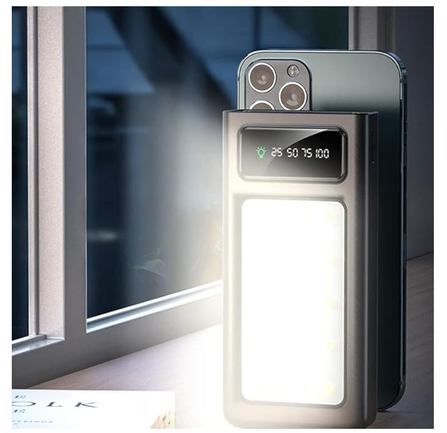Cargador Portátil 20000mAh con Linterna LED para Emergencias y Camping-6