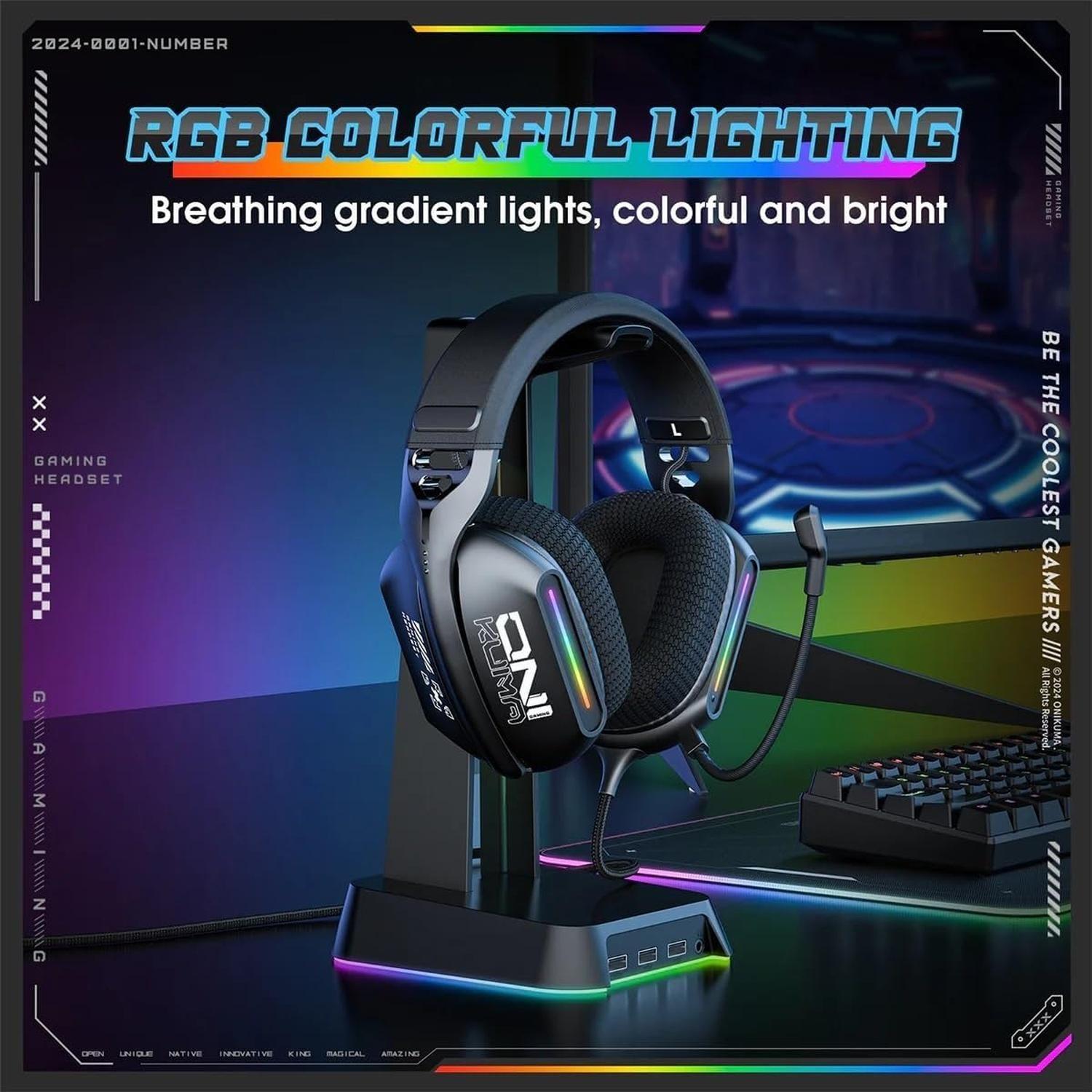 Audífonos Periféricos Gamer Onikuma X12 RGB-5