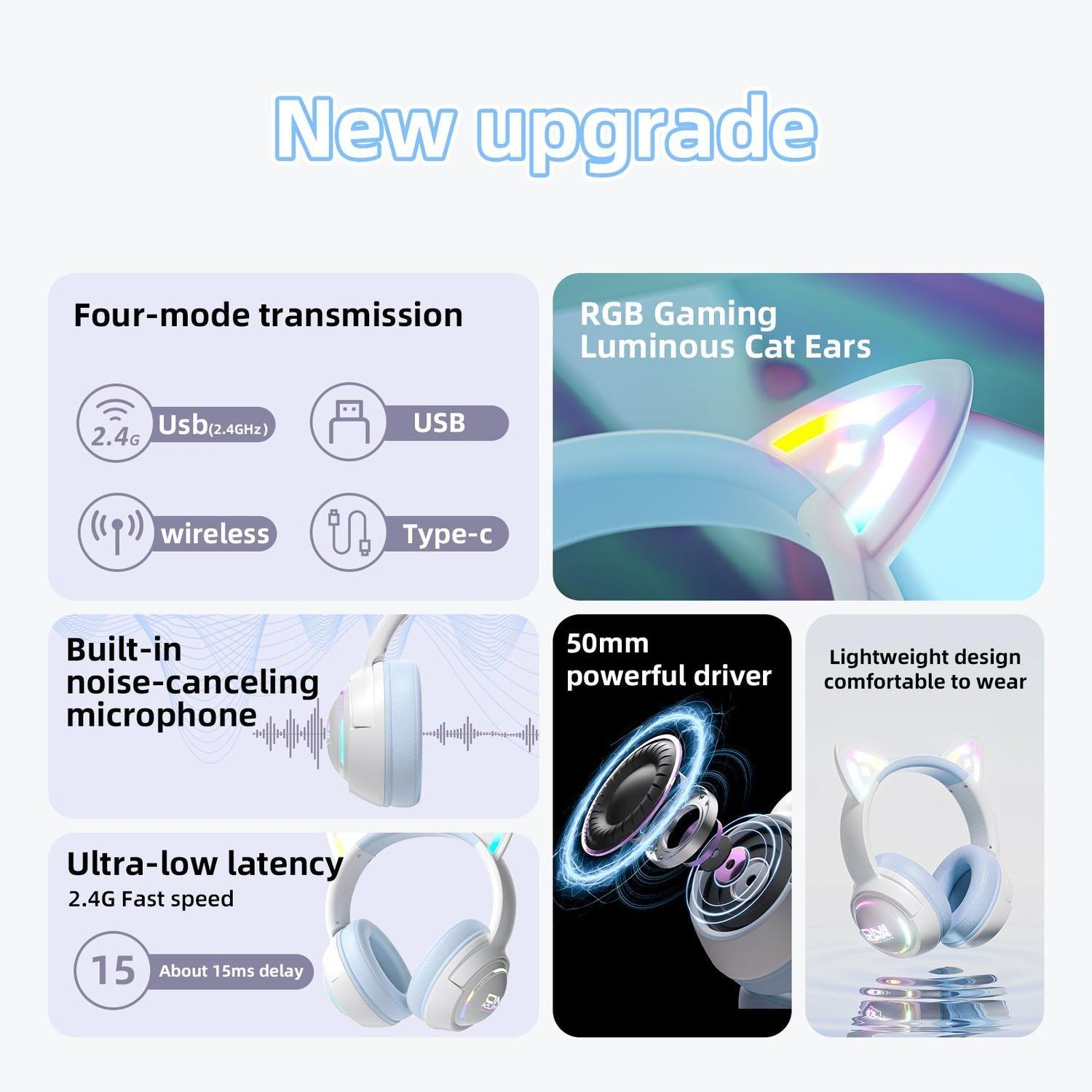 Audífonos Periféricos Gamer Onikuma GT838 Trimode-6