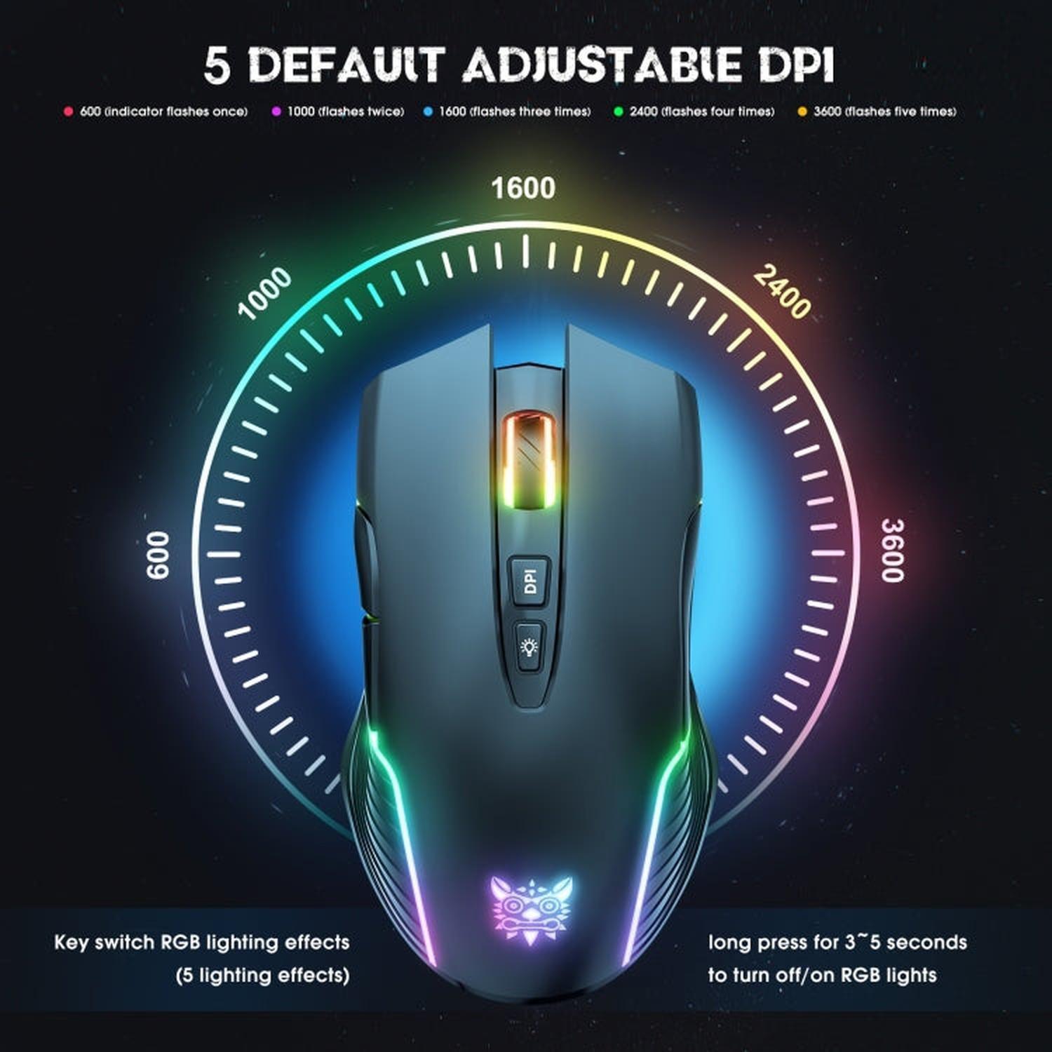 Mouse Gamer Onikuma CW905 2.4GHz-2