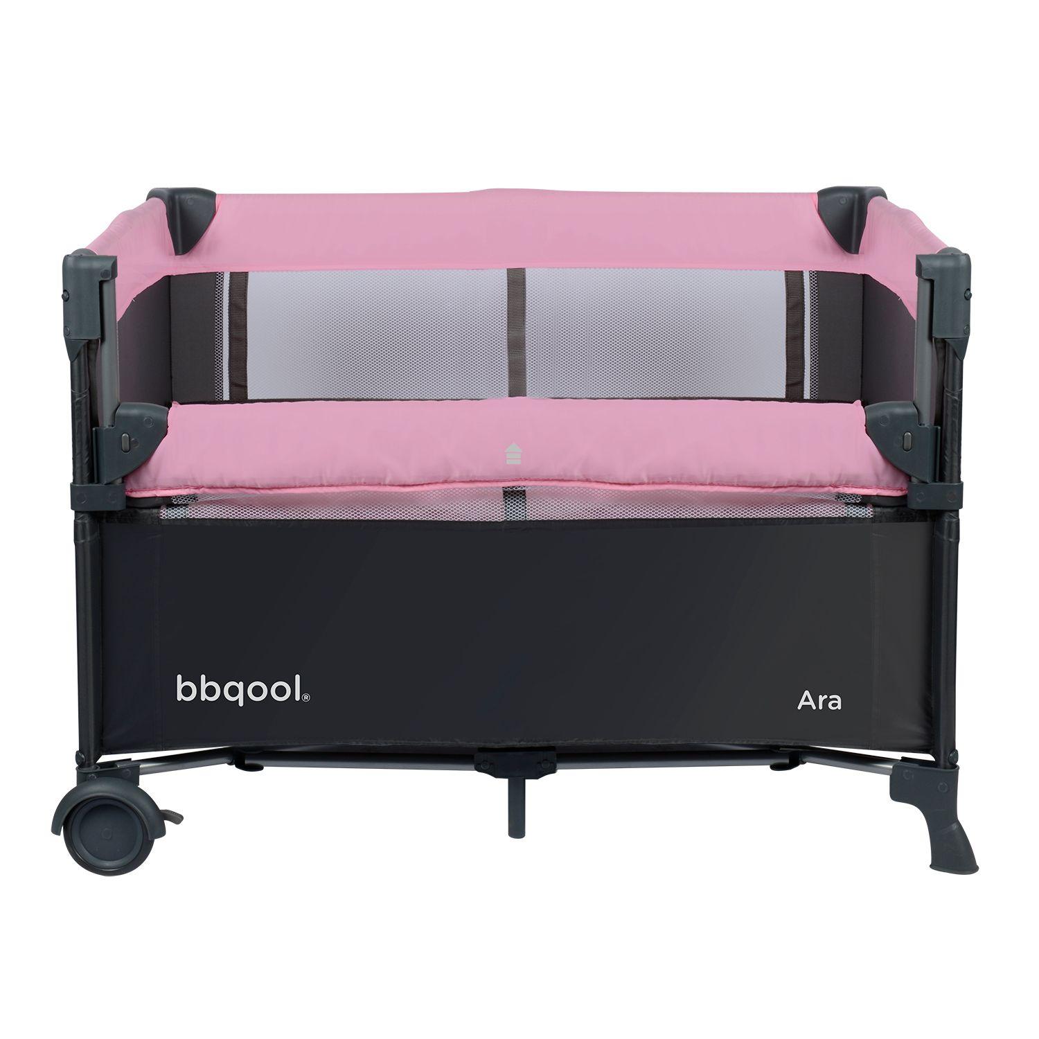 Cuna Playard Colecho Ara Pink + Colchón de Espuma-5