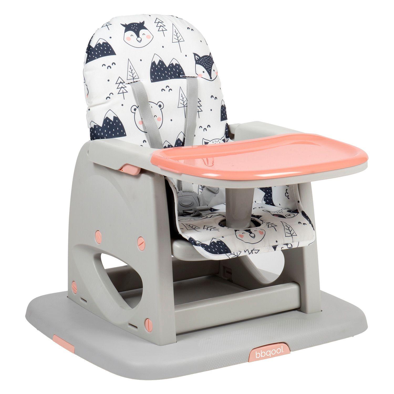 Silla de Comer Escritorio Foodzy 4-in-1 Rosado-4