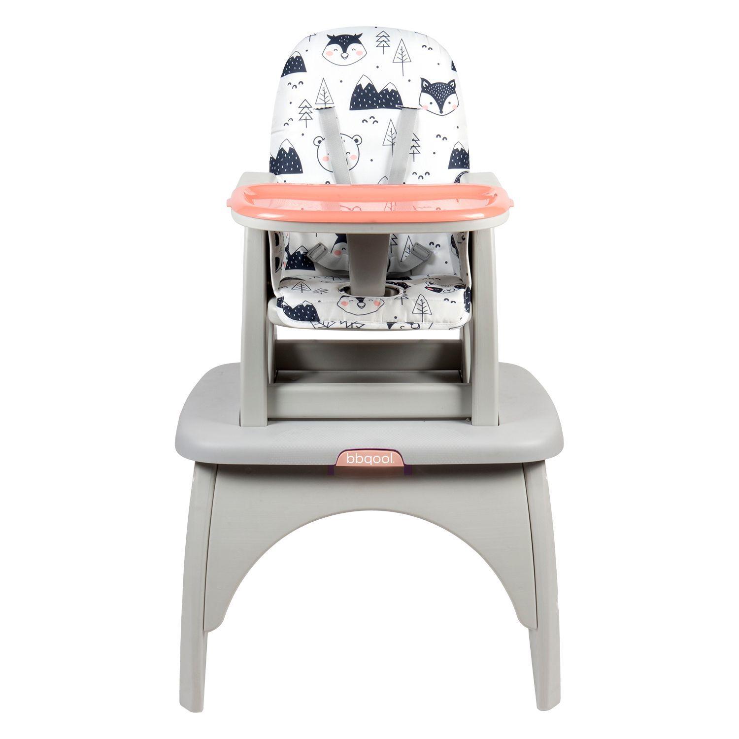Silla de Comer Escritorio Foodzy 4-in-1 Rosado-2