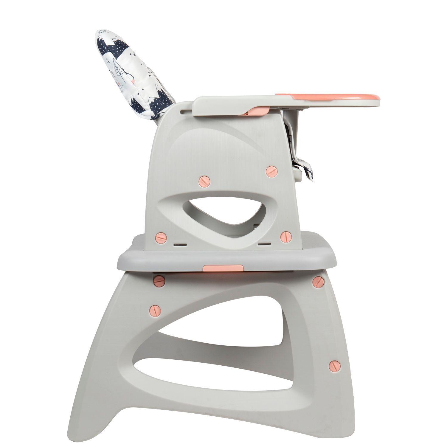 Silla de Comer Escritorio Foodzy 4-in-1 Rosado-6