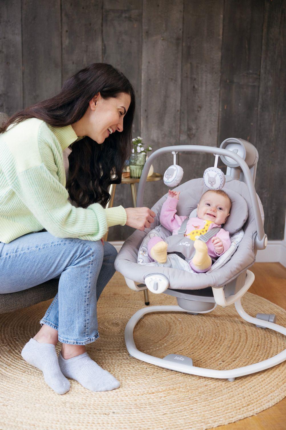 Silla Nido Mecedora Serina 2in1 Cosmo Grey-6