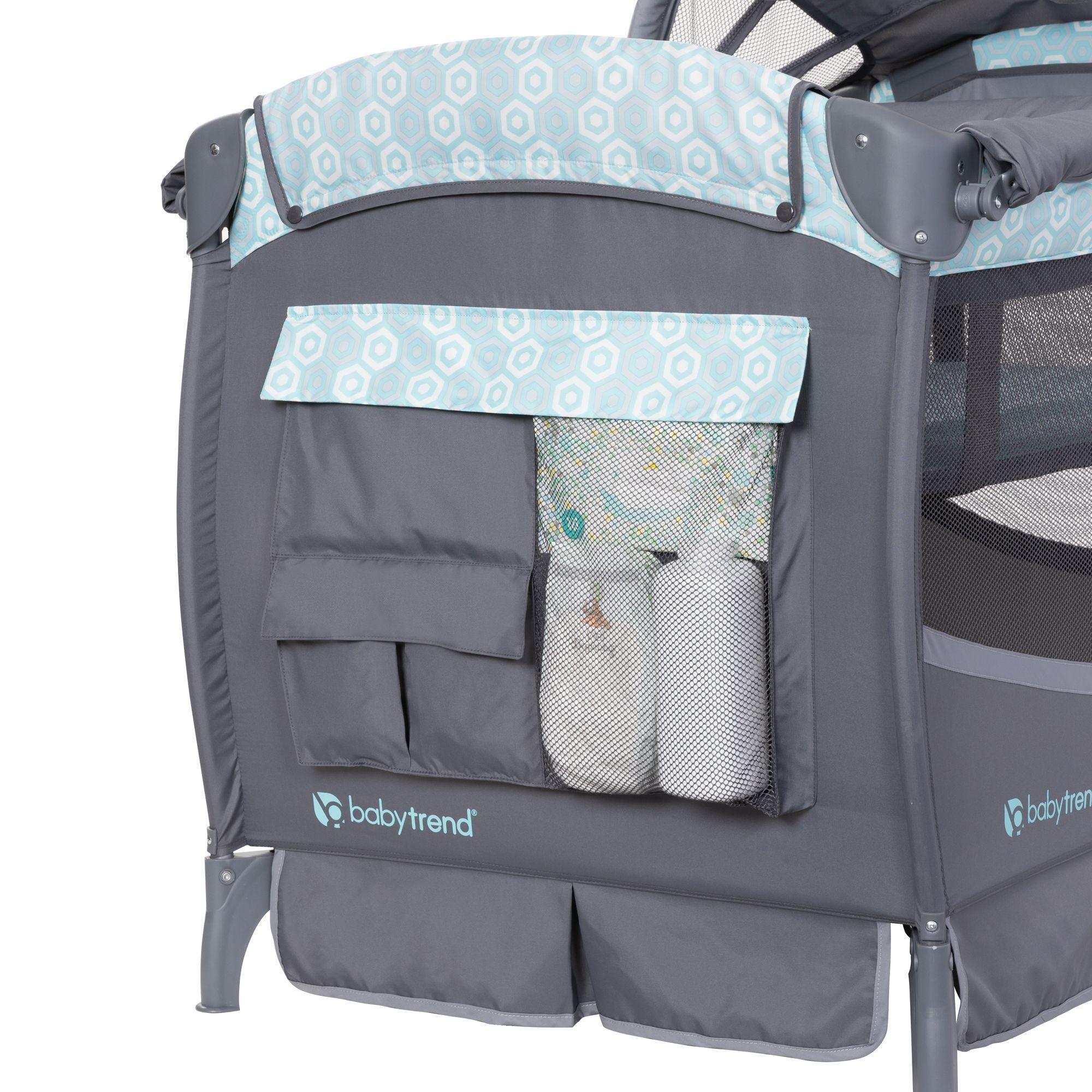 Cuna Corral Deluxe II Hexagon Geo con Música y Mudador-5